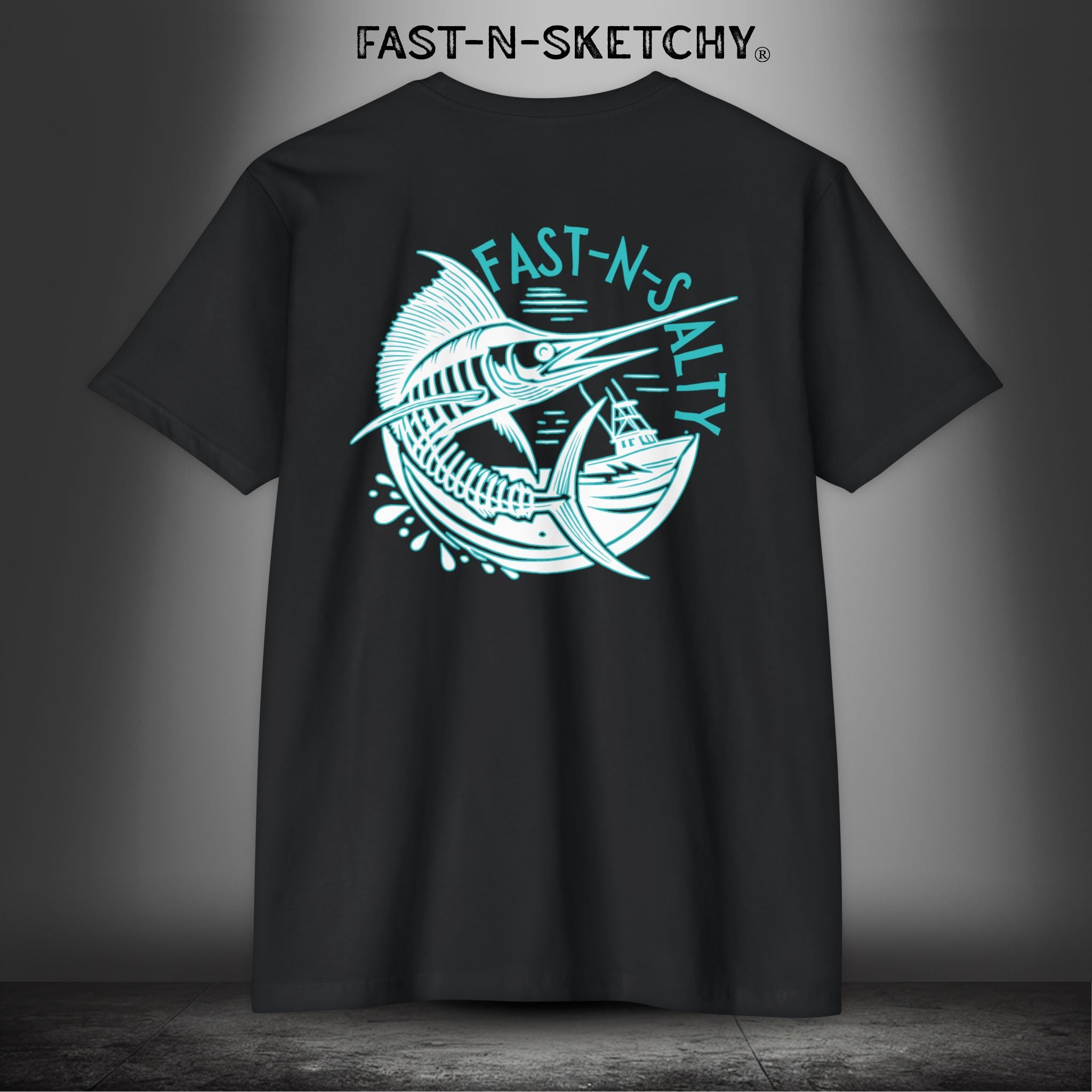 Fast-n-Salty Circle Logo - T-Shirt Next Level 6210