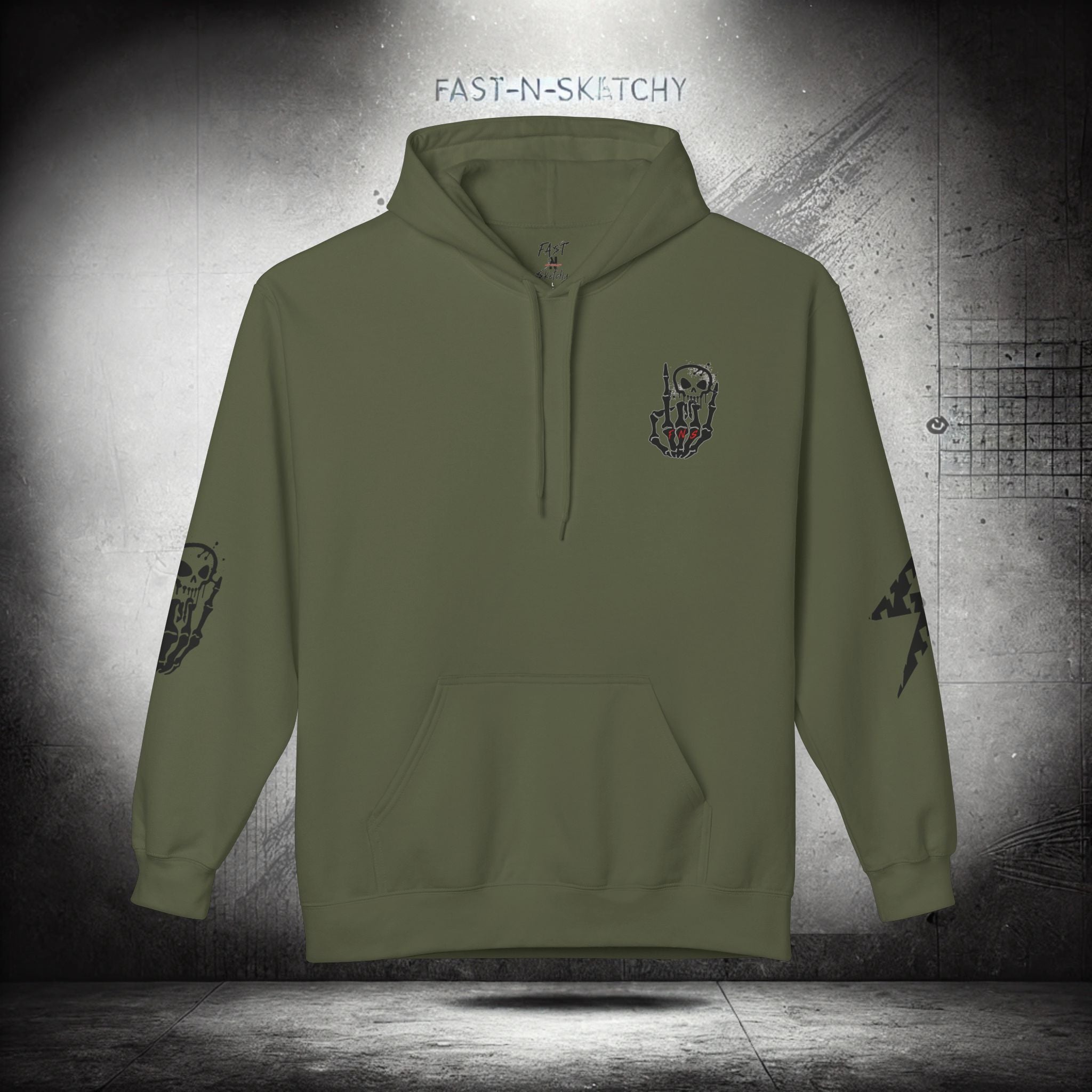 FAST-N-SKETCHY®: Fleece Hoodie 80/20 Blend (Light Colors)