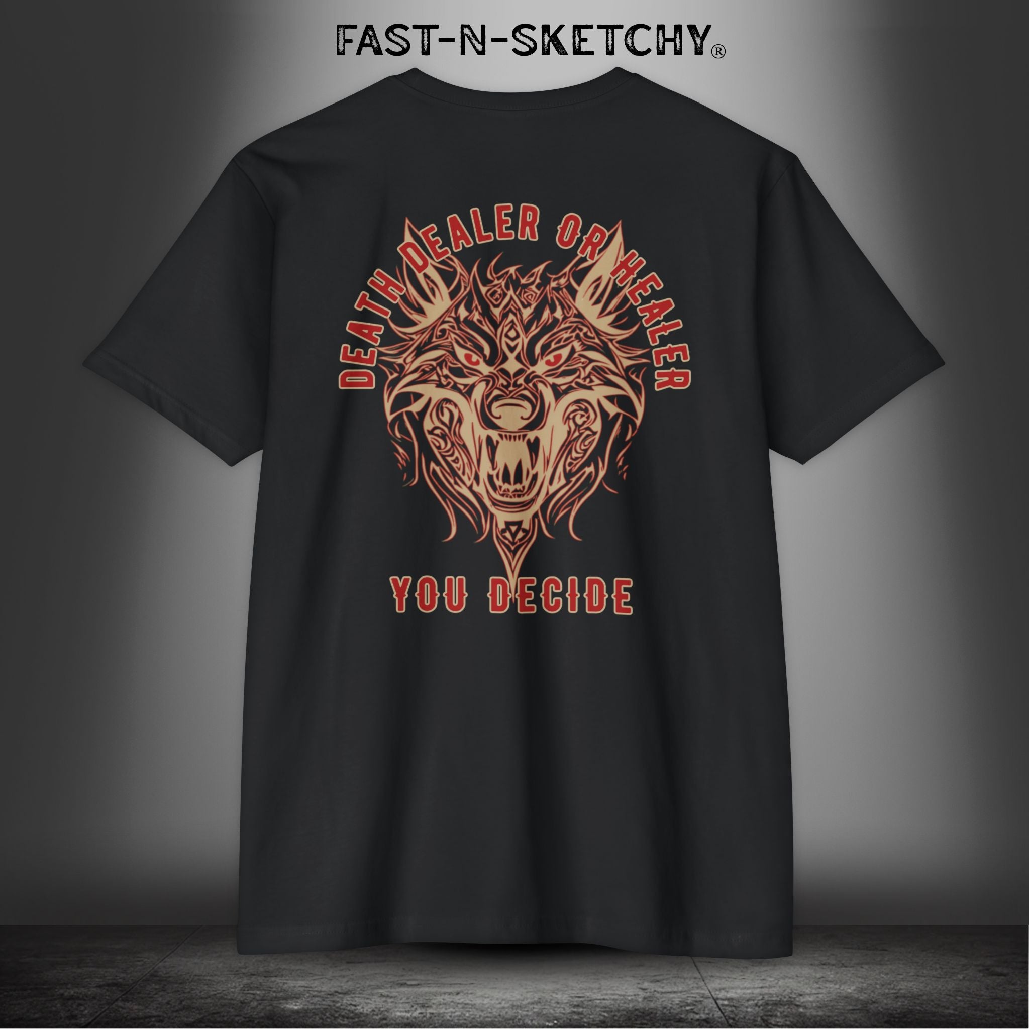 The Coyote: Death Dealer or Healer, You Decide - T-Shirt Next Level 6210