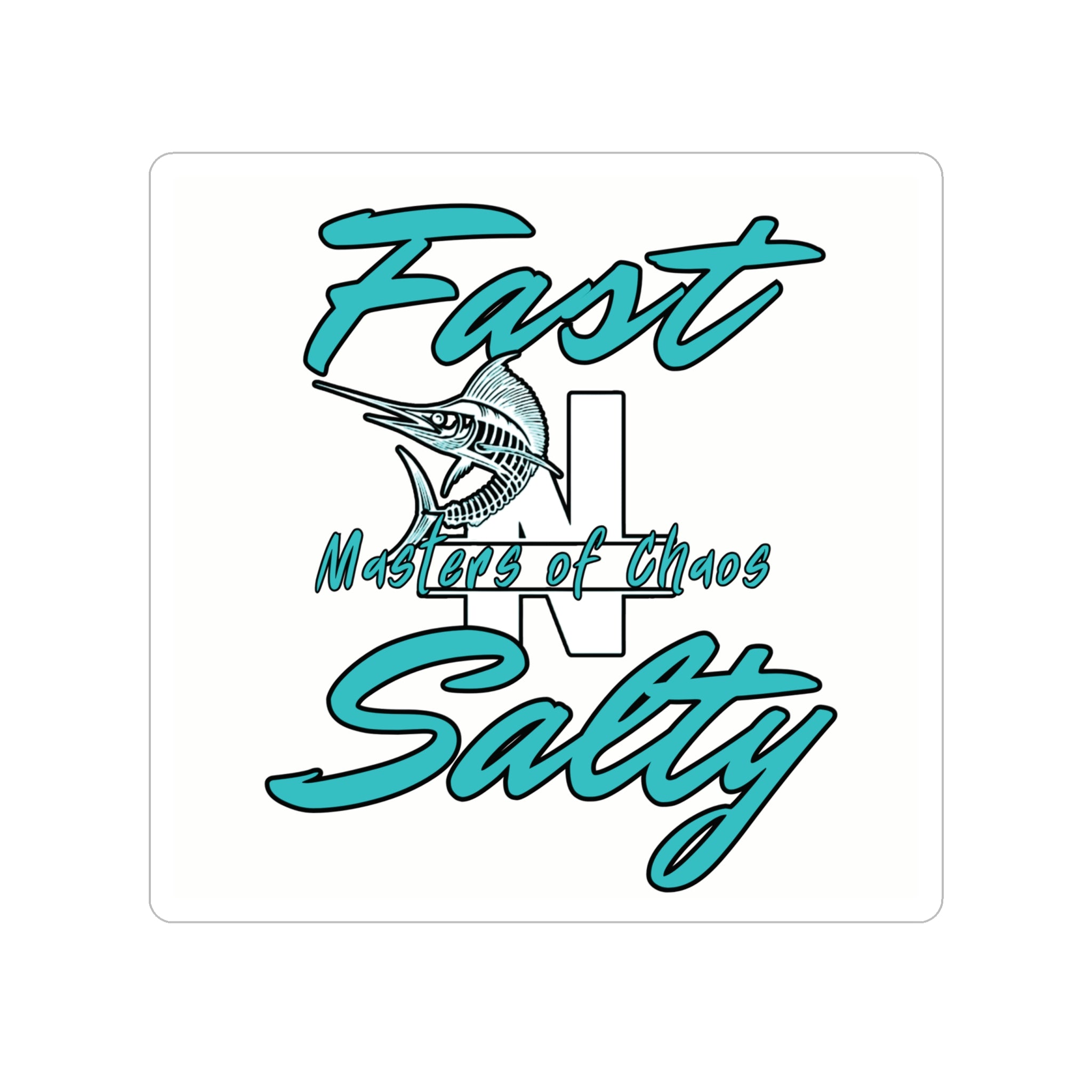 FAST-N-SALTY - Die-Cut Outdoor Sticker Transparent