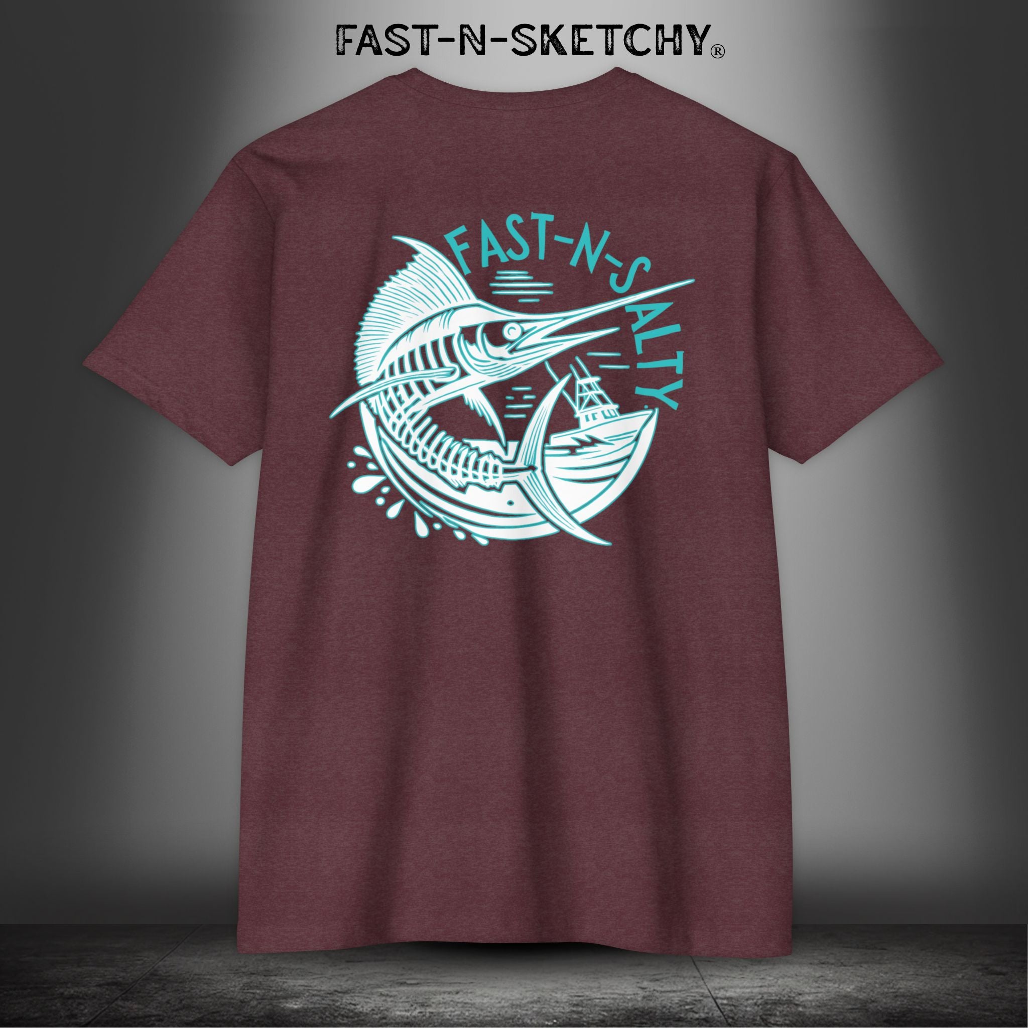 Fast-n-Salty Circle Logo - T-Shirt Next Level 6210