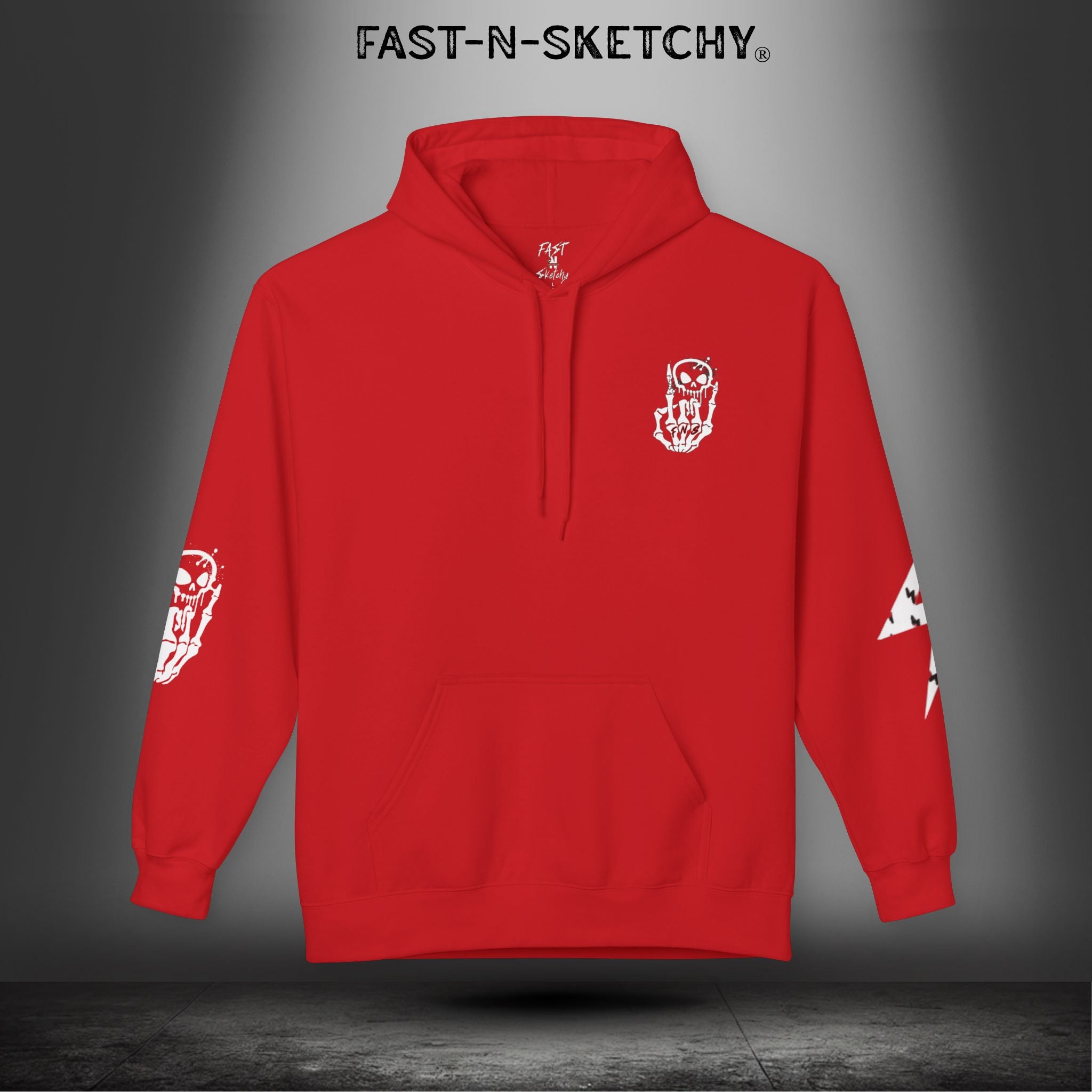 FAST-N-SKETCHY®: Fleece Hoodie 80/20 Blend (Dark Colors)