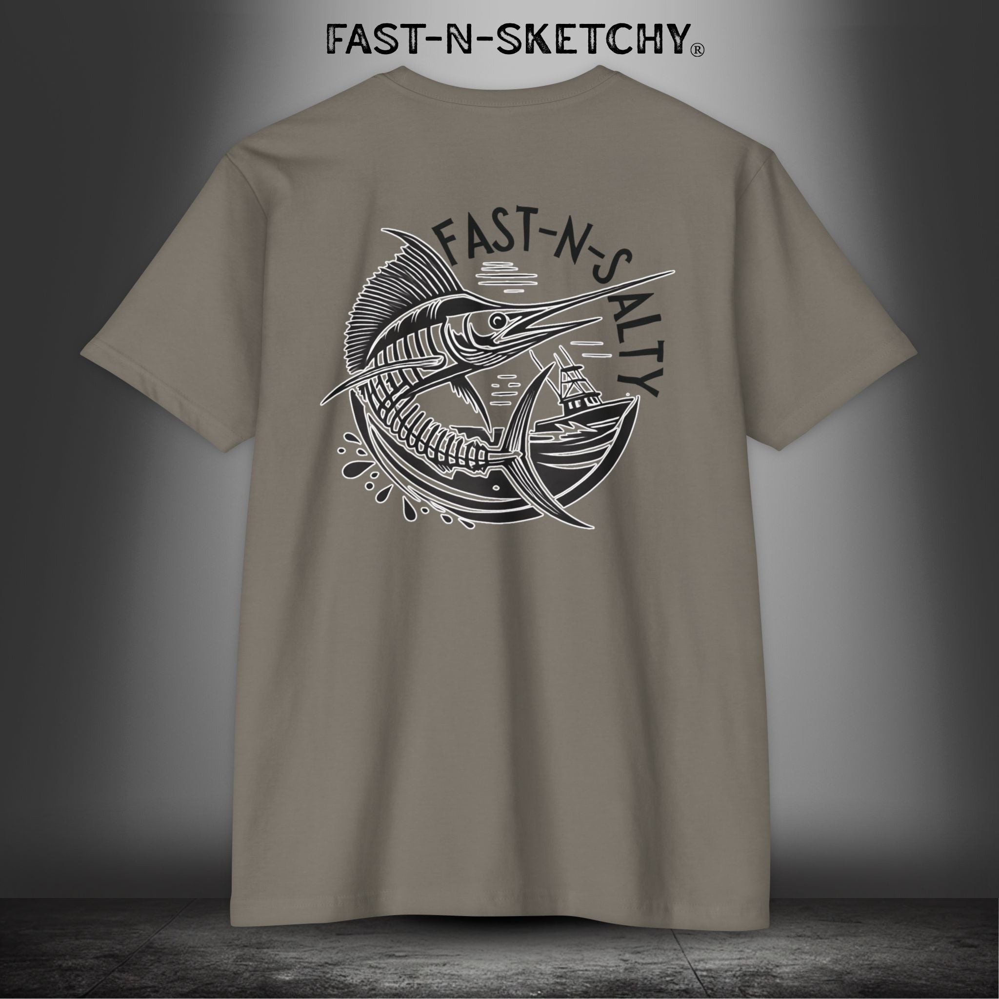 Fast-n-Salty Circle Logo (Black Logo) - T-Shirt Next Level 6210