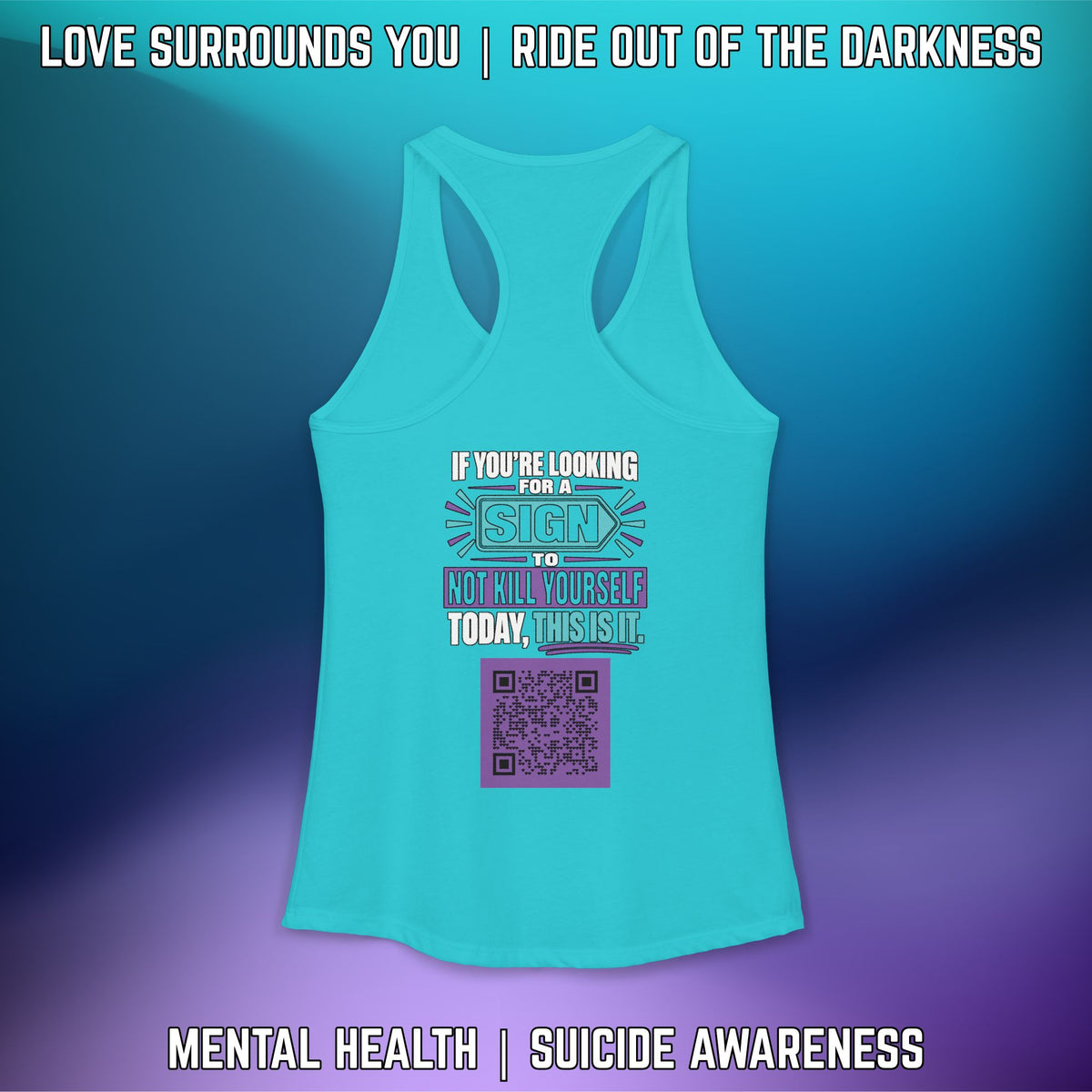 If You're Looking for a Sign.... QR Code Women's Ideal Racerback Tank - LSY