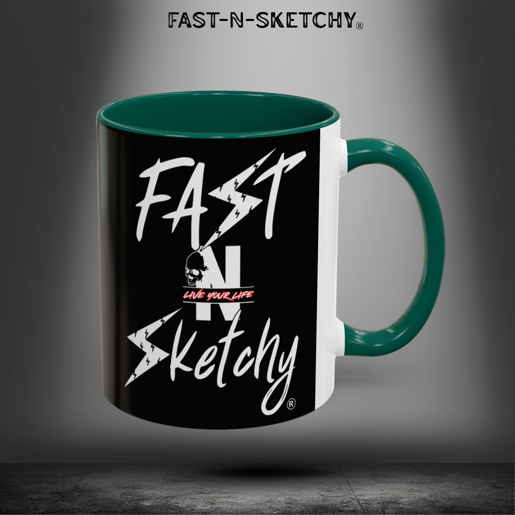 Mugs - MOST HUMANS ARE ALIVE BUT NEVER LIVE - FAST-N-SKETCHY®