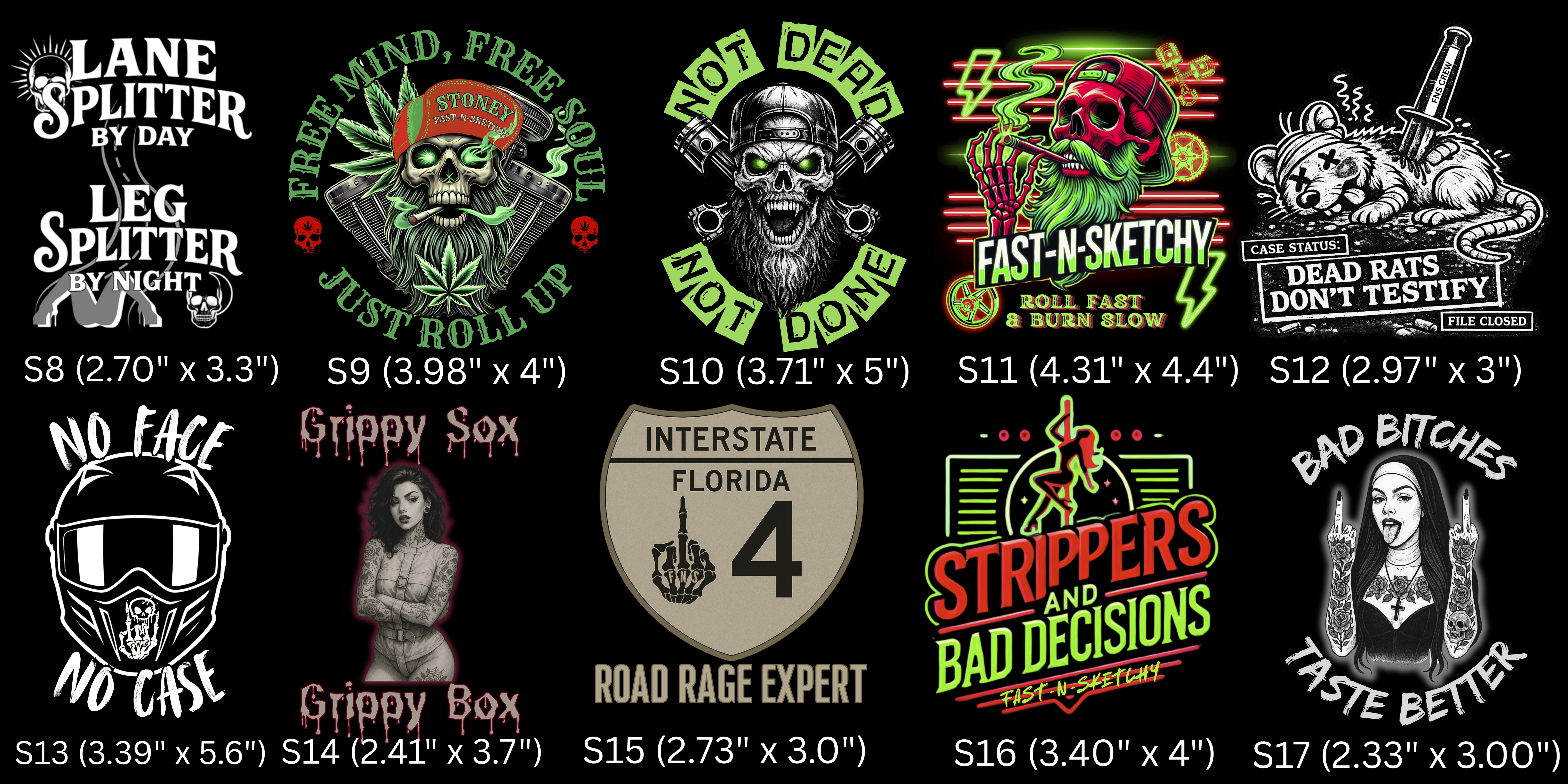 FAST-N-SKETCHY® Daytona Vinyl UV Transfer Sticker Collection – Pre-Order