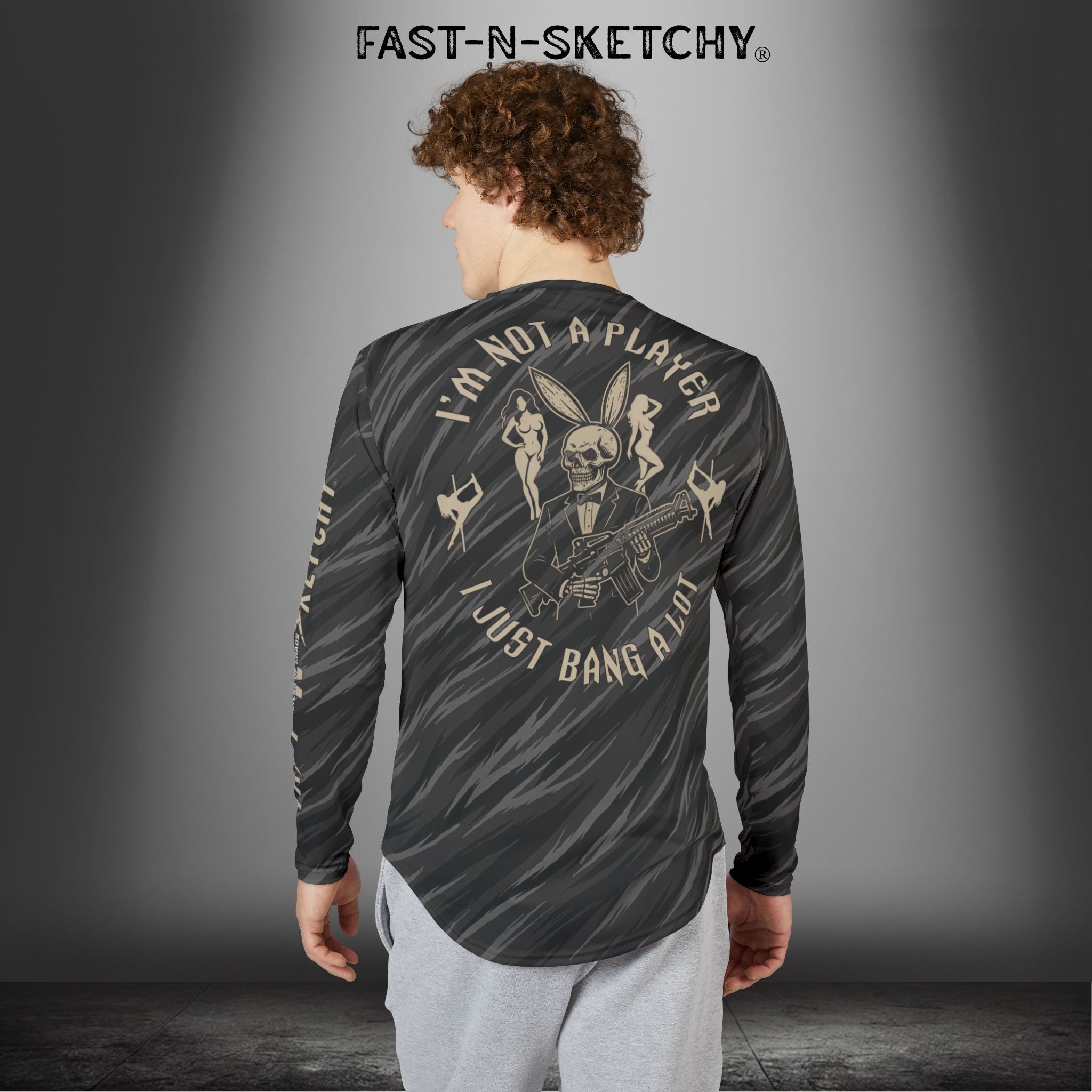 The Playboy "I'm Not a Player, I Just Bang a Lot": Military Edition Riding/Outdoor UV Protection Long Sleeve Shirt