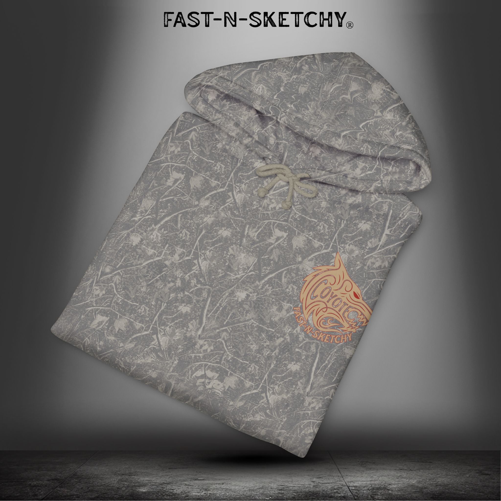 Coyote Death Dealer or Healer Camo Hoodie: Military Edition