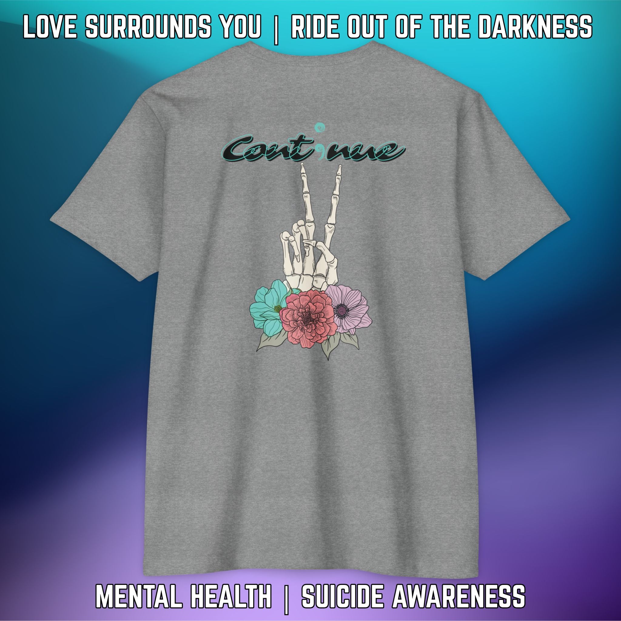 CONTINUE SEMI-COLON: T-Shirt Next Level 6210 (Black Letters) - LSY