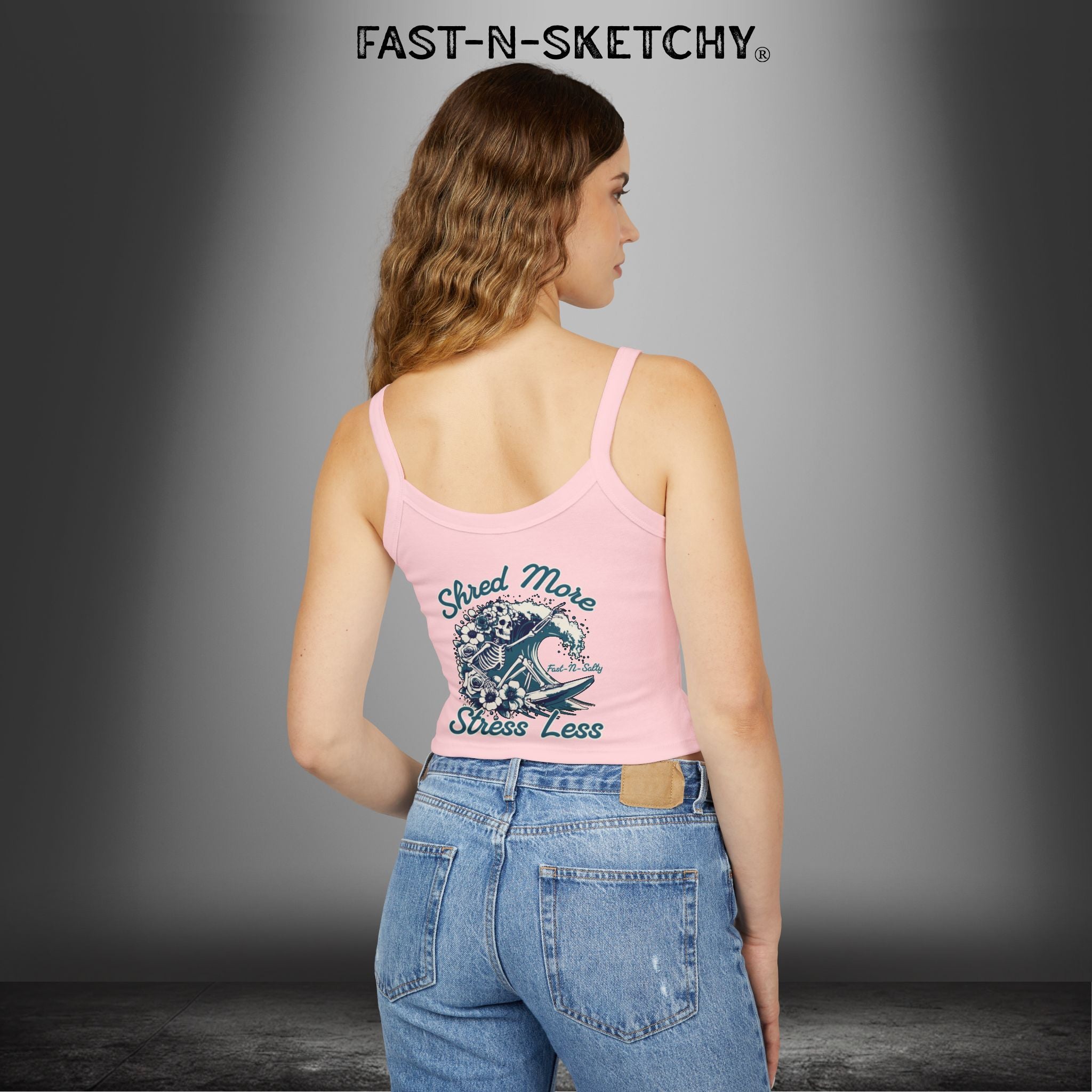 SHRED MORE & STRESS LESS: Tank Top Crop