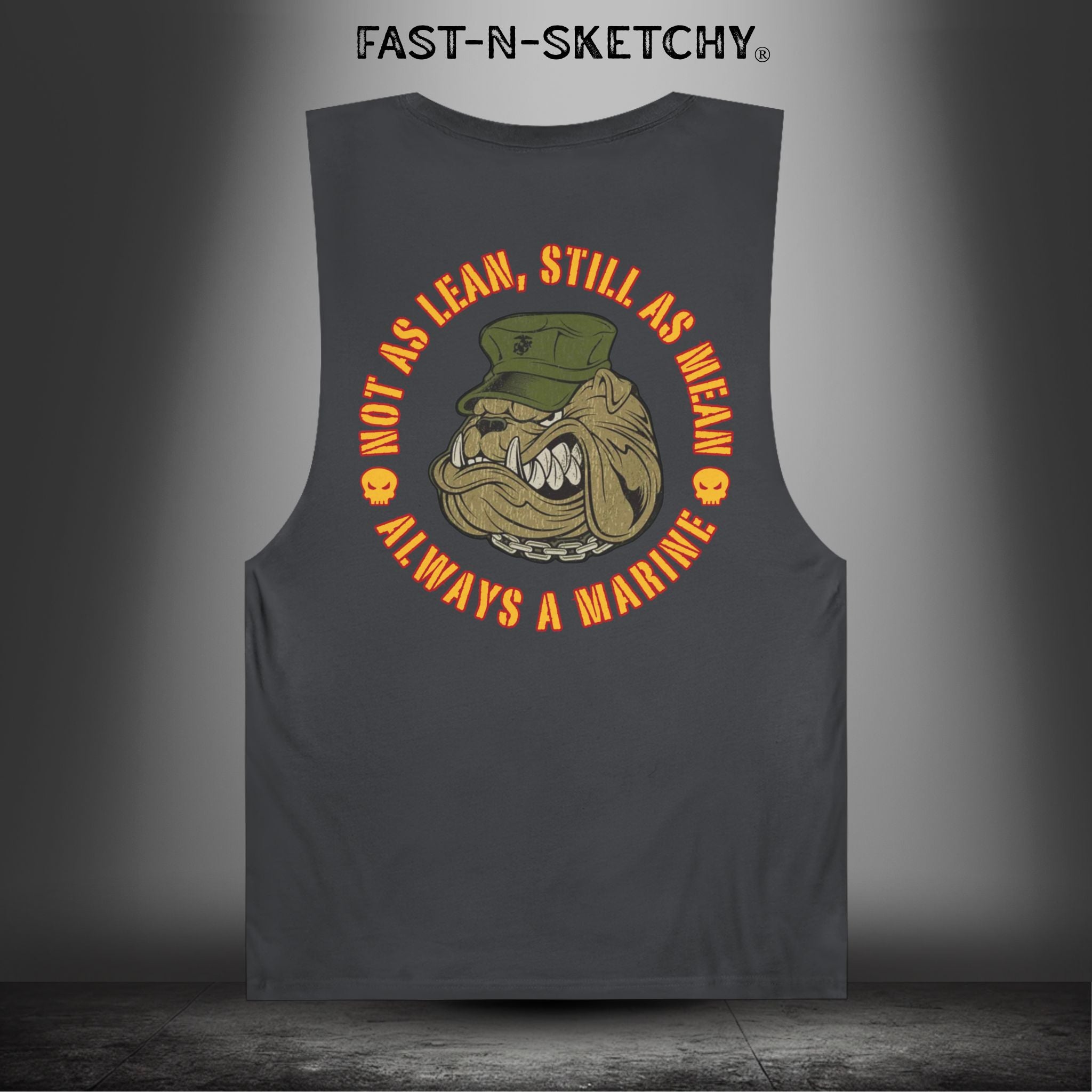 Devil Dog: Not as Lean, Still as Mean, Always a Marine - Muscle Tank Top
