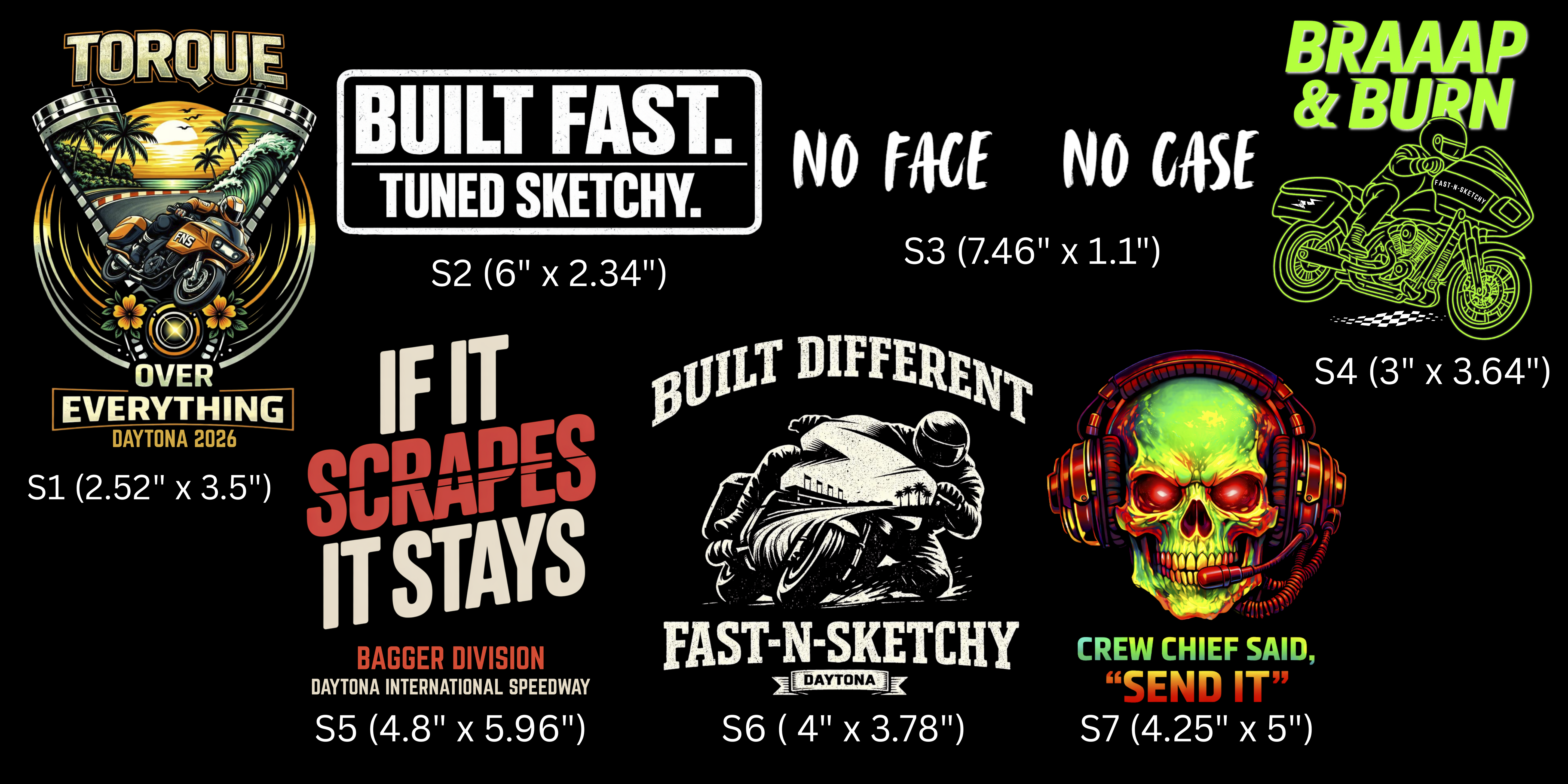 FAST-N-SKETCHY® Daytona Vinyl UV Transfer Sticker Collection – Pre-Order