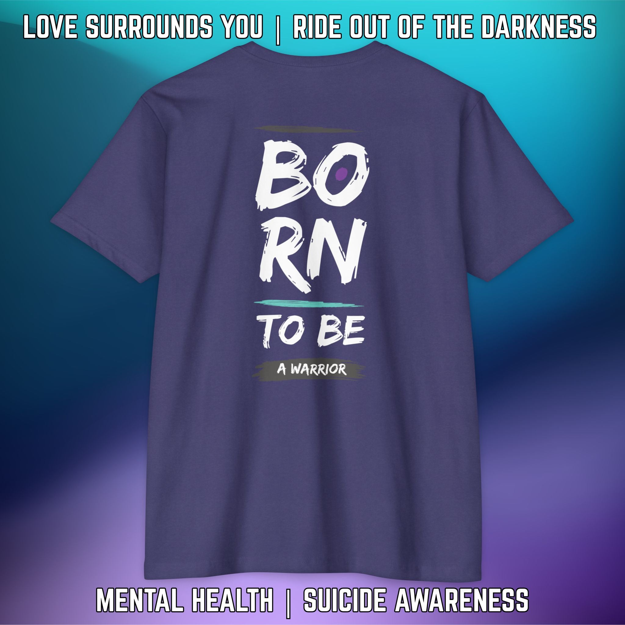 BORN TO BE A WARRIOR: T-Shirt Next Level 6210 - LSY