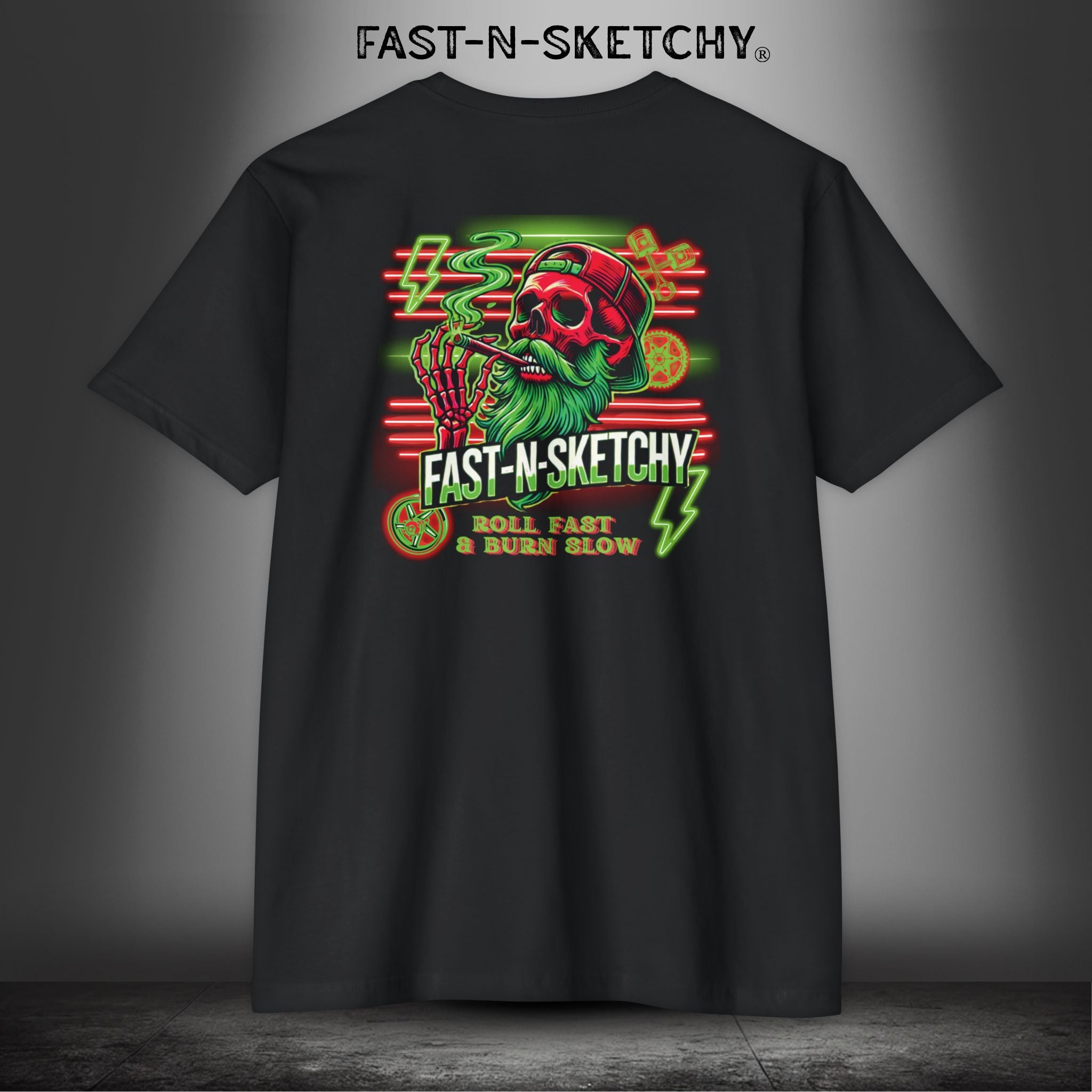 JUST BE BLUNT: ROLL FAST & BURN SLOW by FNS - T-shirt Classic Fit Crewneck - Next Level 6210
