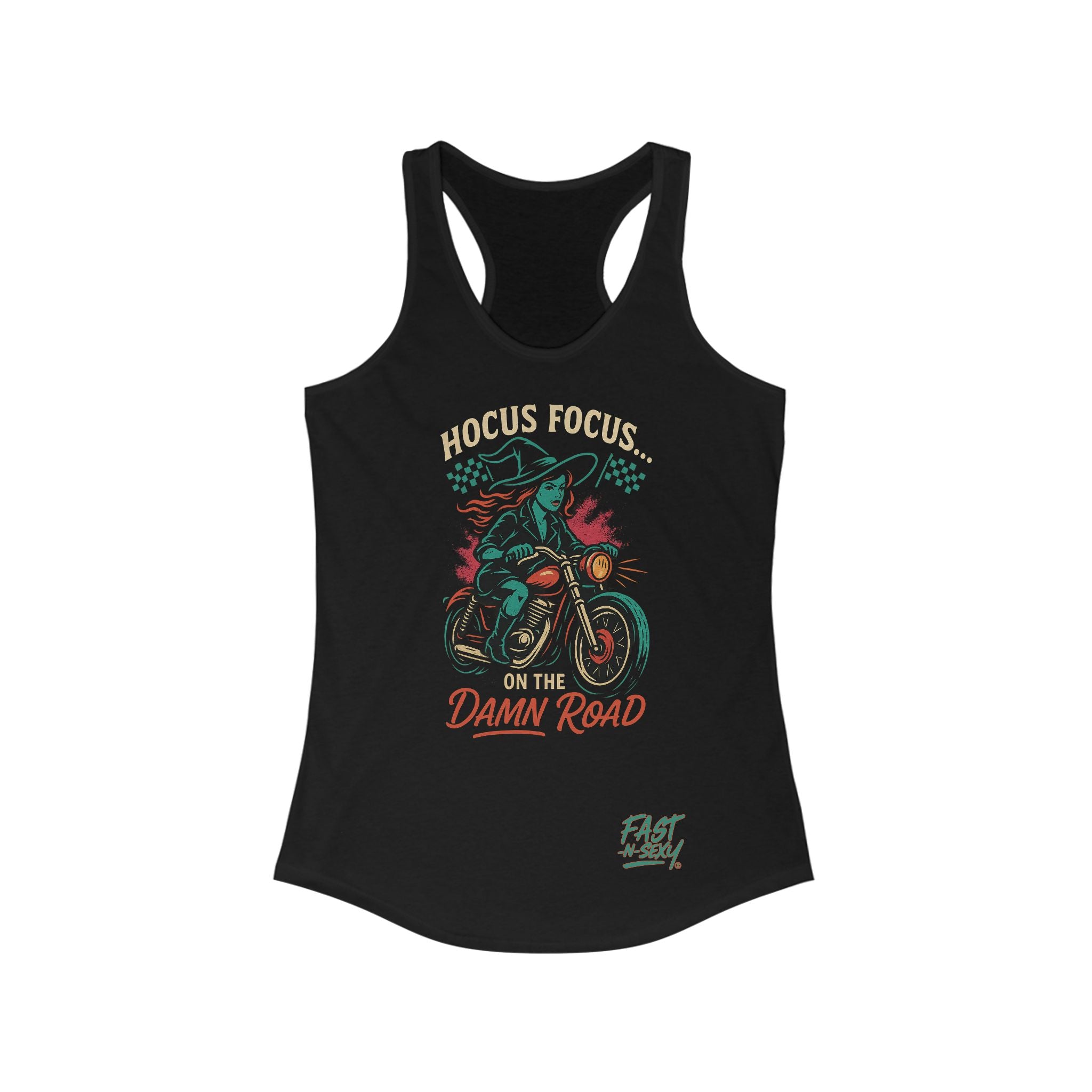 Hocus Focus On the Damn Road: Women's Ideal Racerback Tank