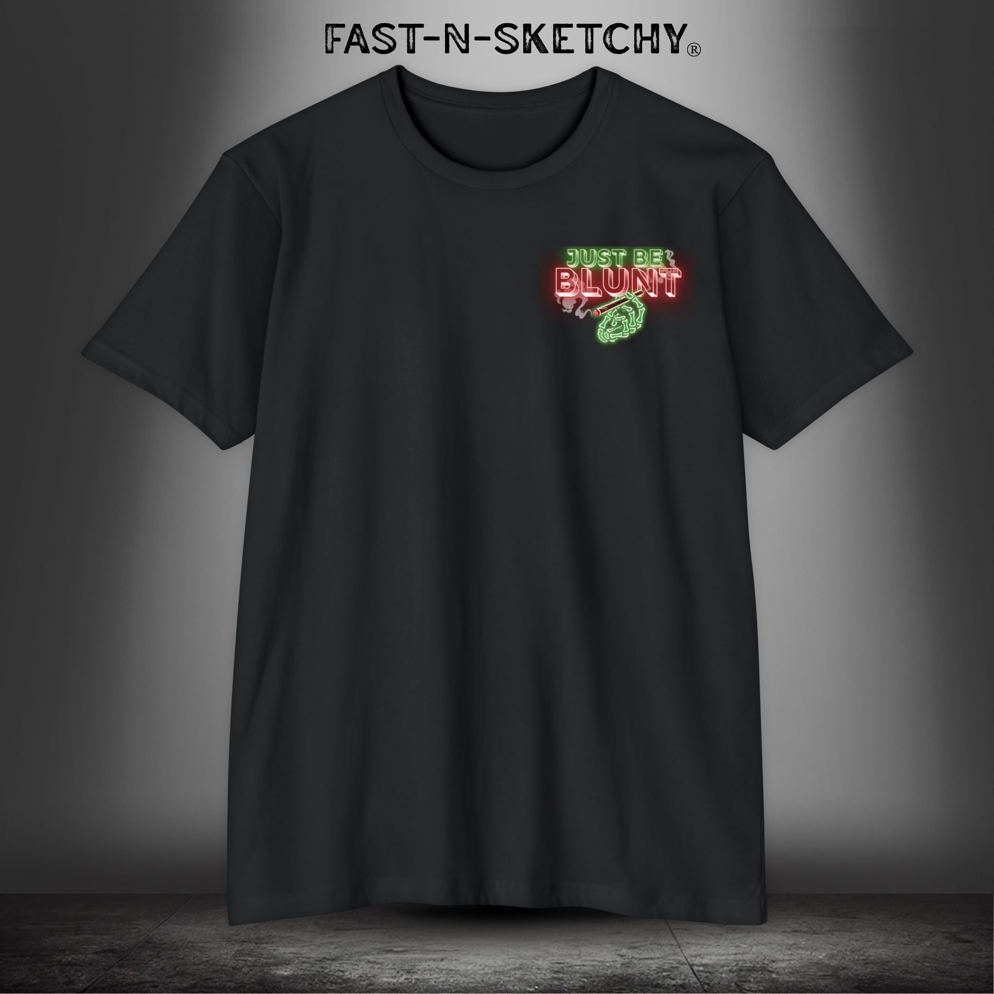 JUST BE BLUNT: ROLL FAST & BURN SLOW by FNS - T-shirt Classic Fit Crewneck - Next Level 6210