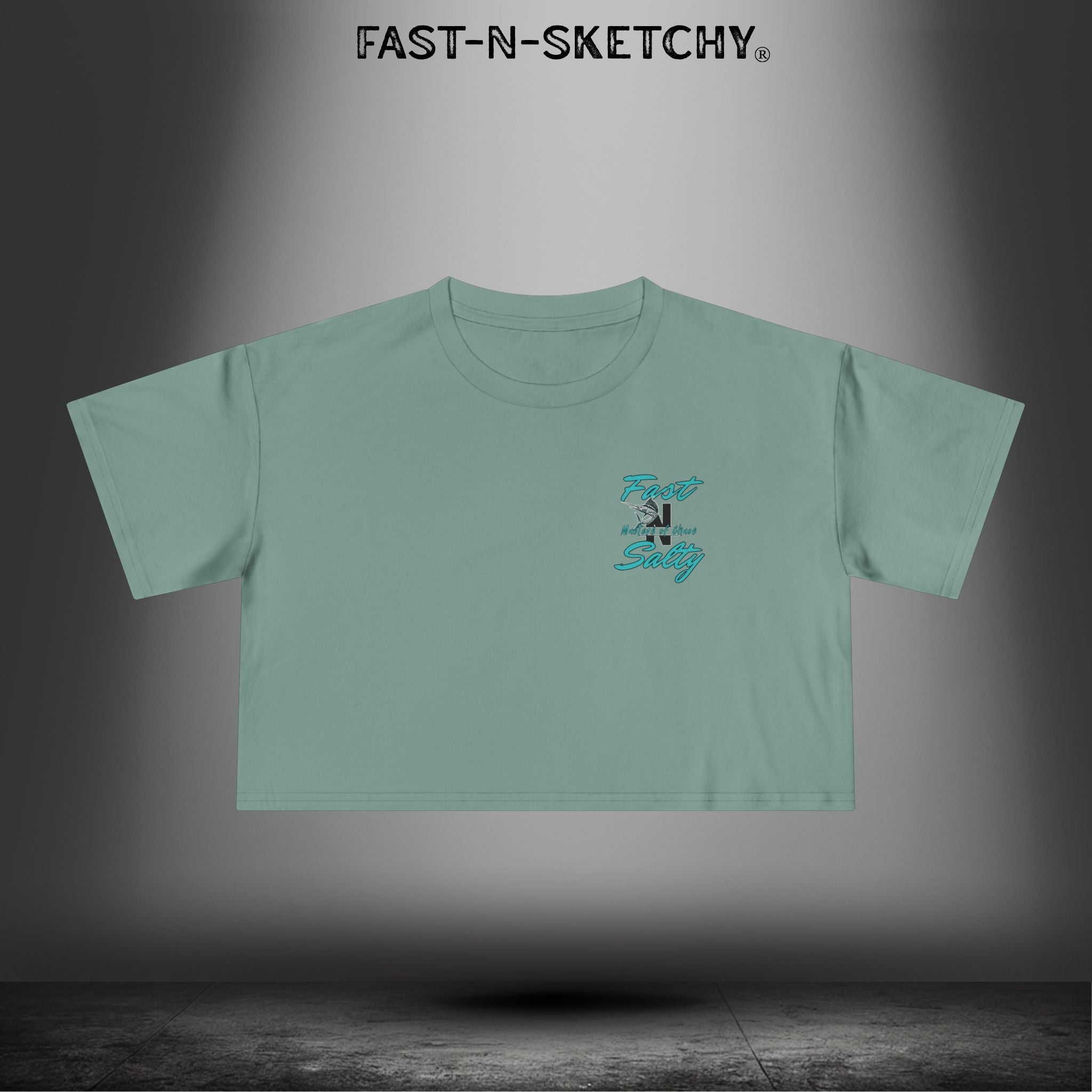 WE GREW HERE, YOU FLEW HERE, GO AWAY: Crop Top (Medium-Weight)