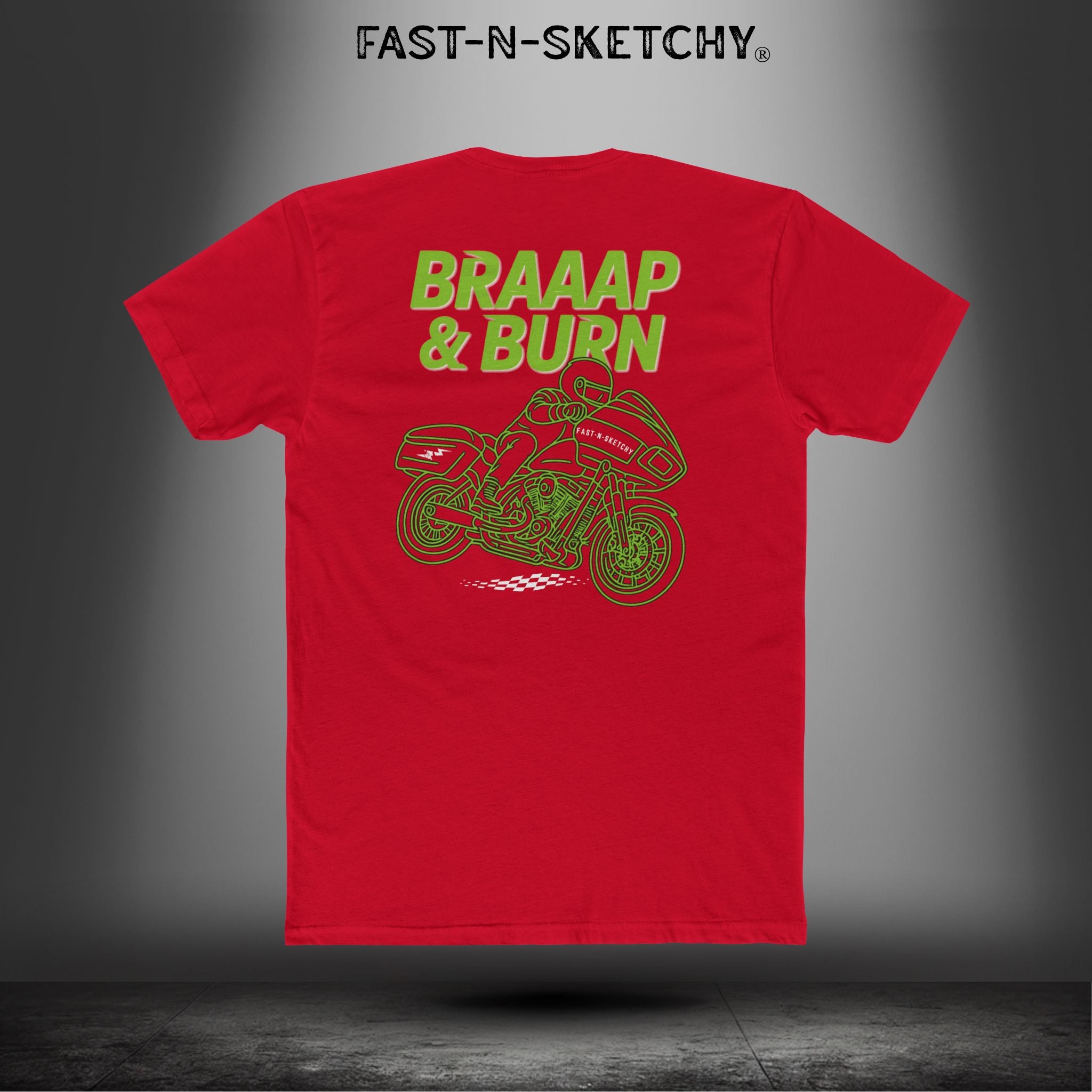 BRAAAP & BURN: Bagger Racing Biker Edition Relaxed Classic Tee