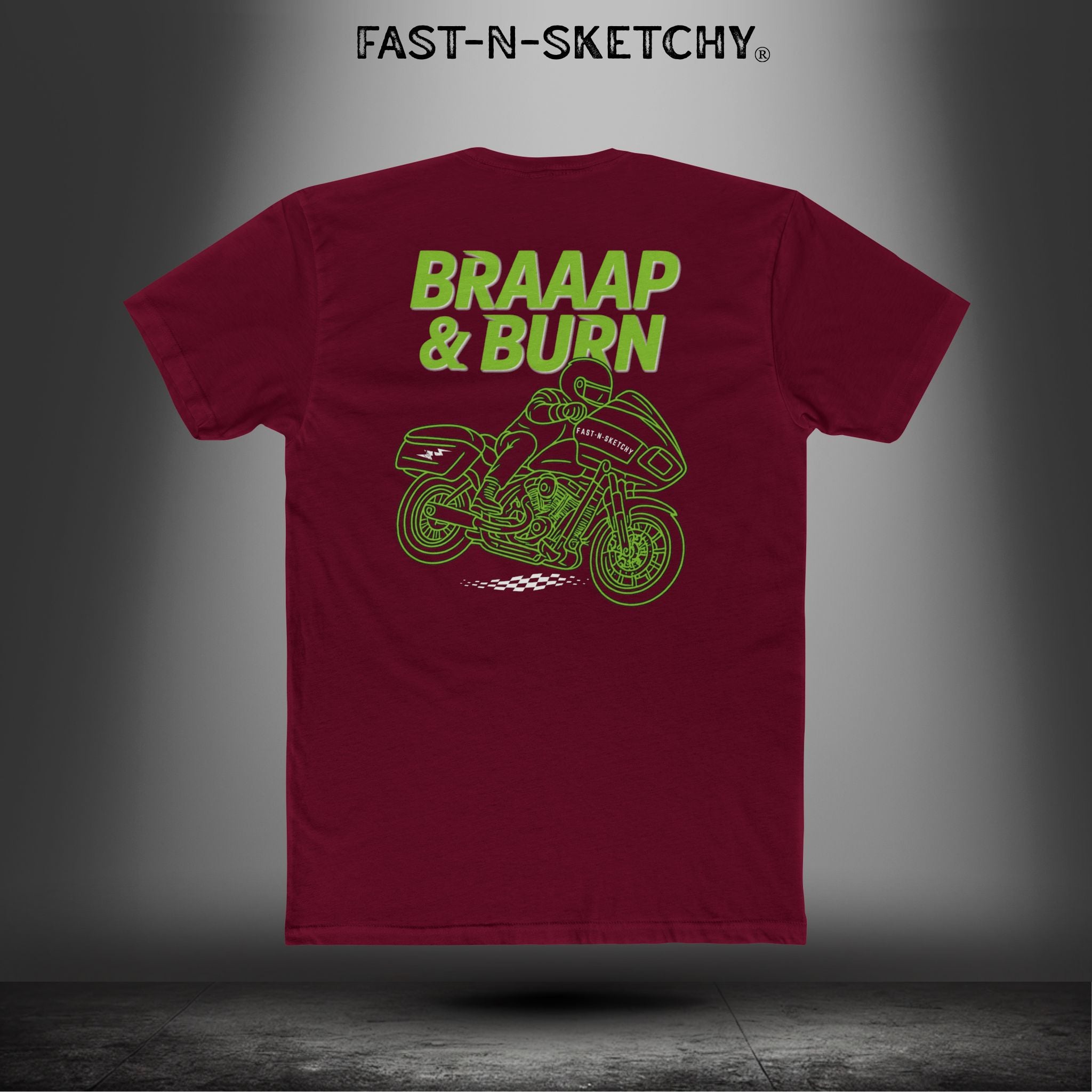 BRAAAP & BURN: Bagger Racing Biker Edition Relaxed Classic Tee