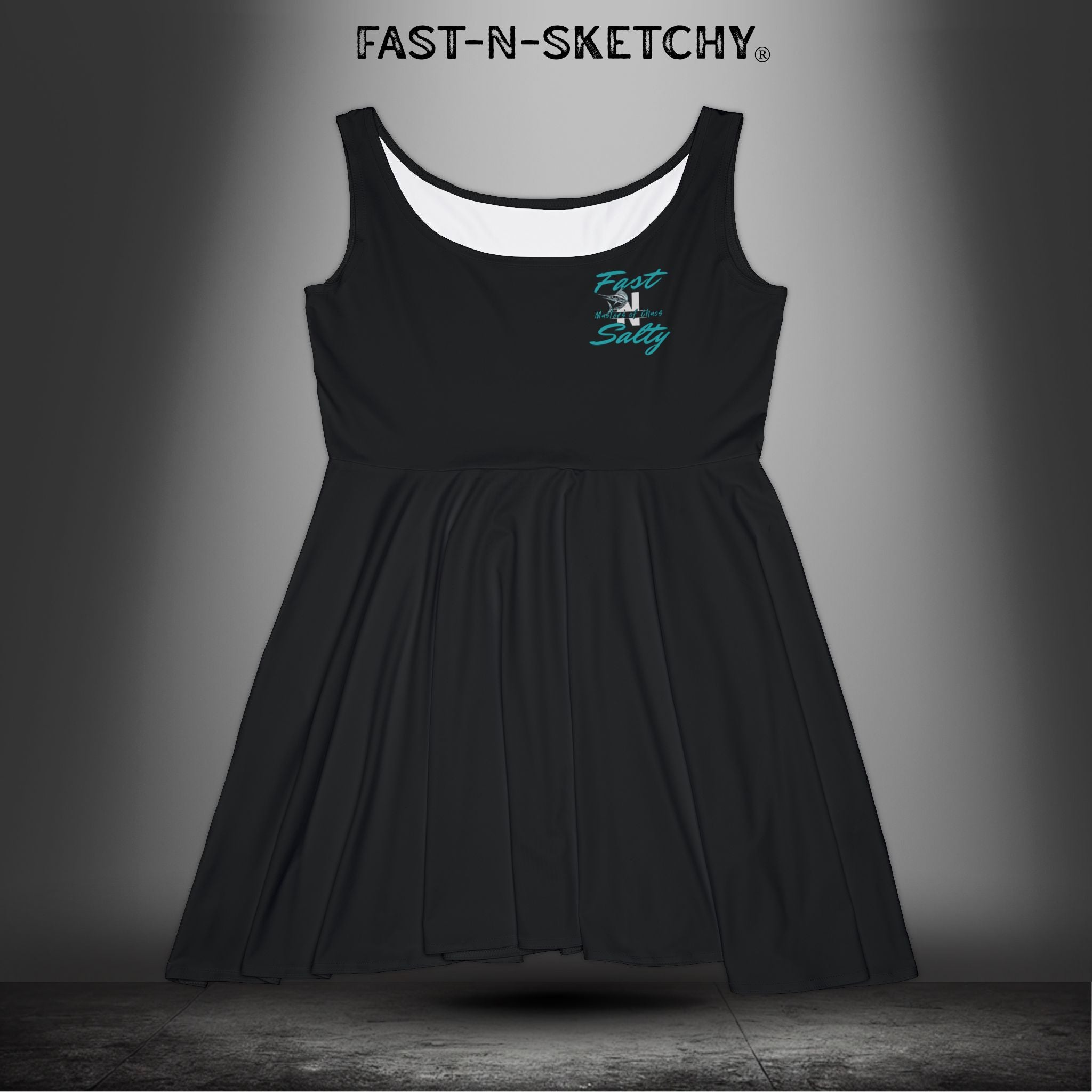 Fast-n-Salty Circle Logo (Black) - Summer Dress