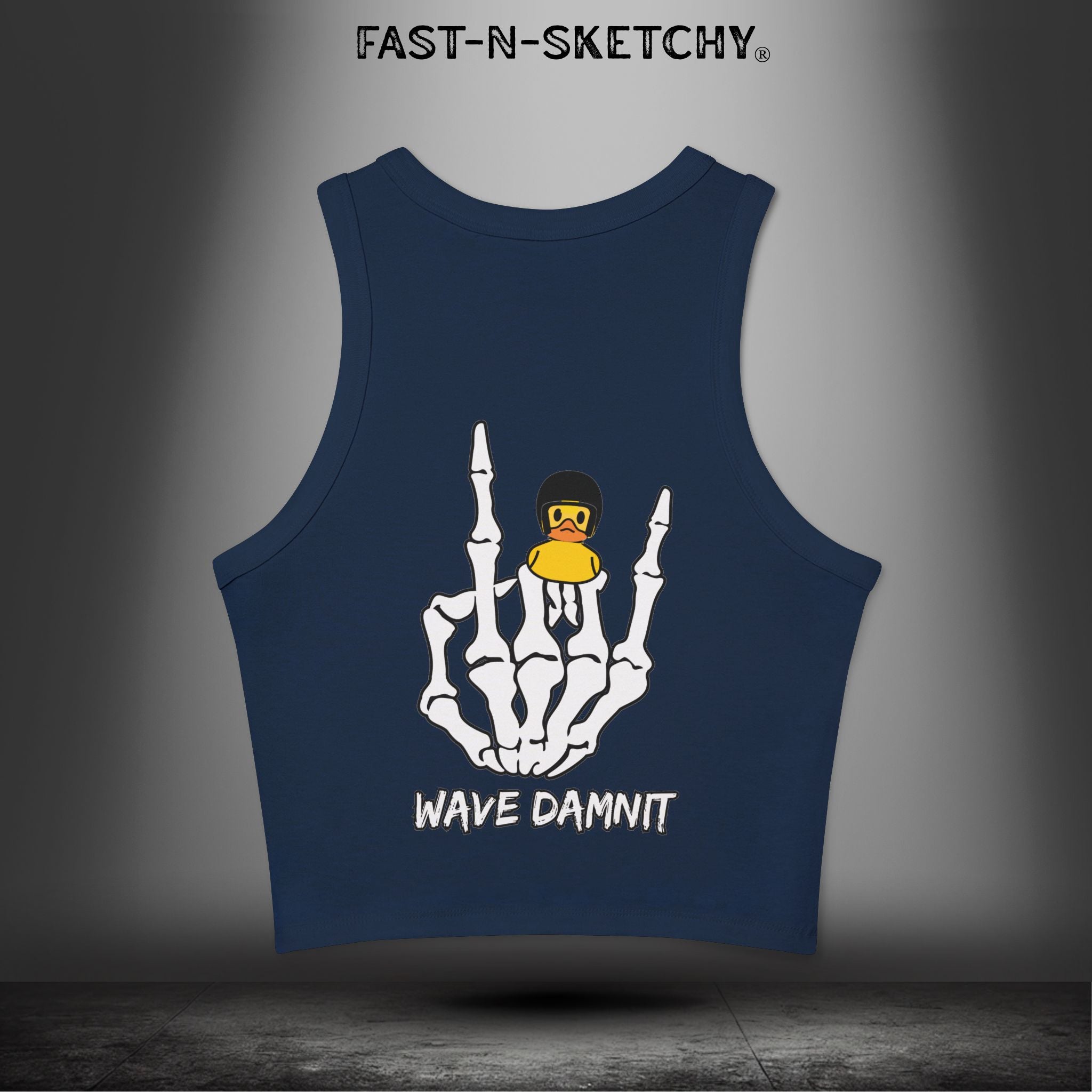 JEEP EDITION: WAVE DAMNIT created by Holly - Micro Rib Racer Tank Top