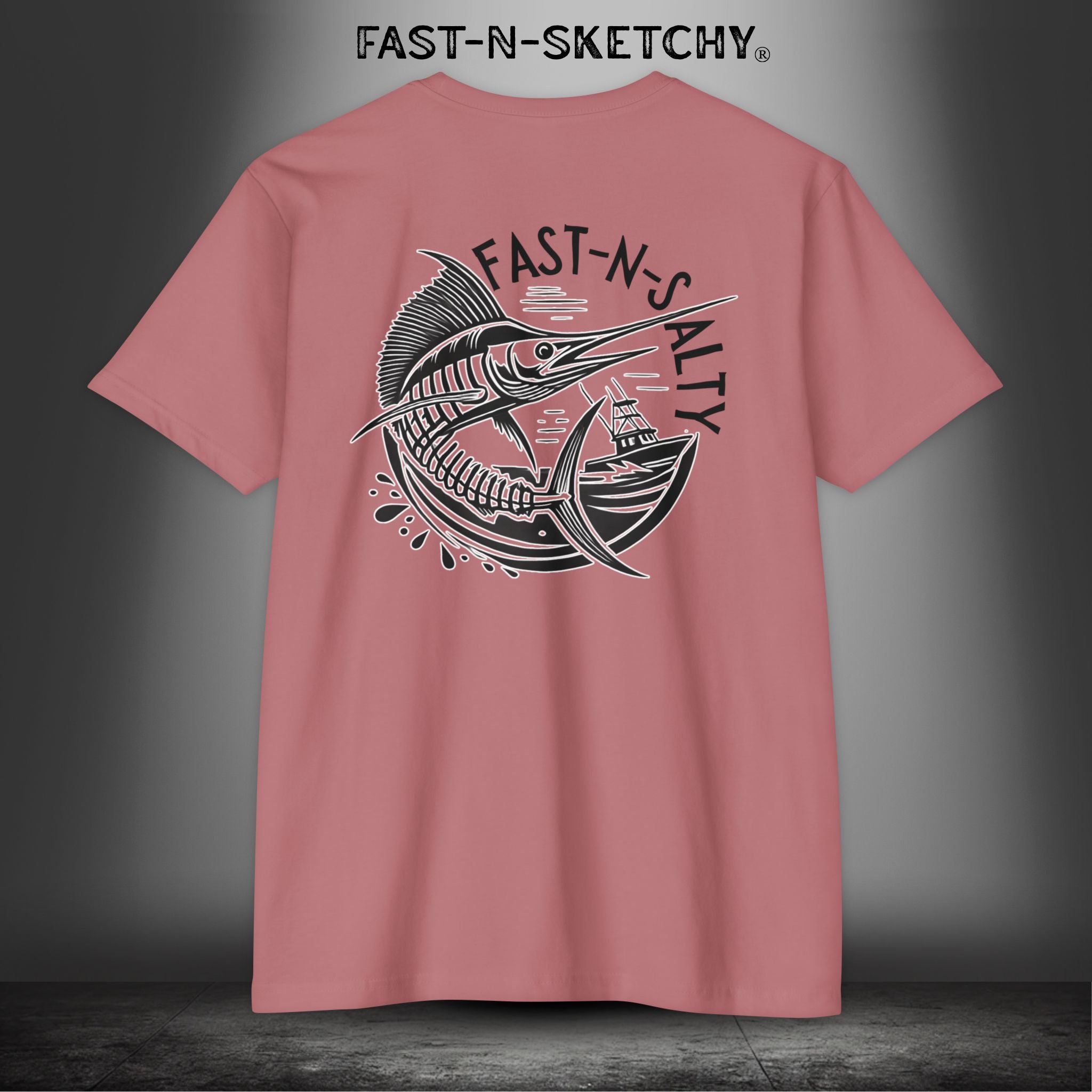 Fast-n-Salty Circle Logo (Black Logo) - T-Shirt Next Level 6210