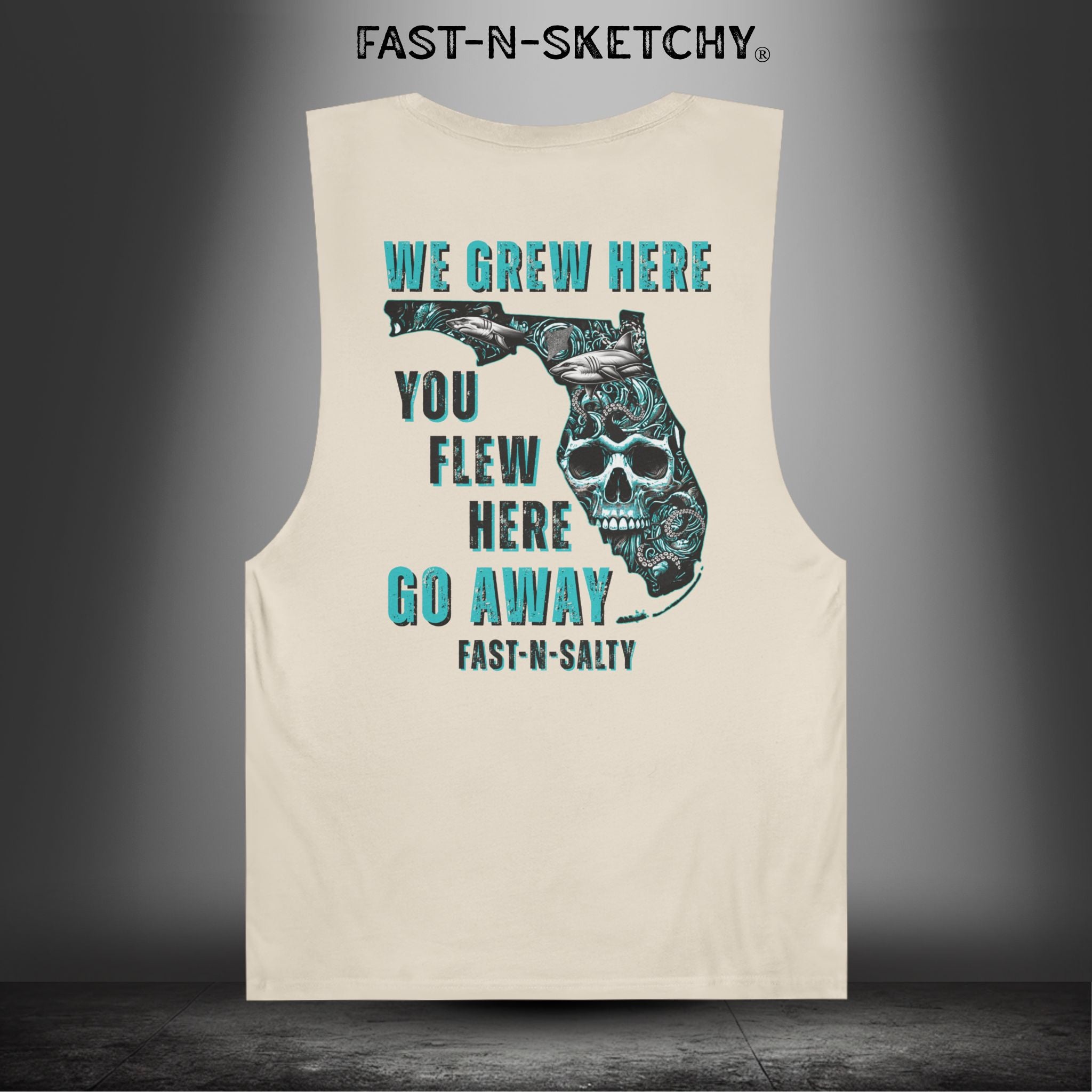 WE GREW HERE, YOU FLEW HERE, GO AWAY: Muscle Tank Top