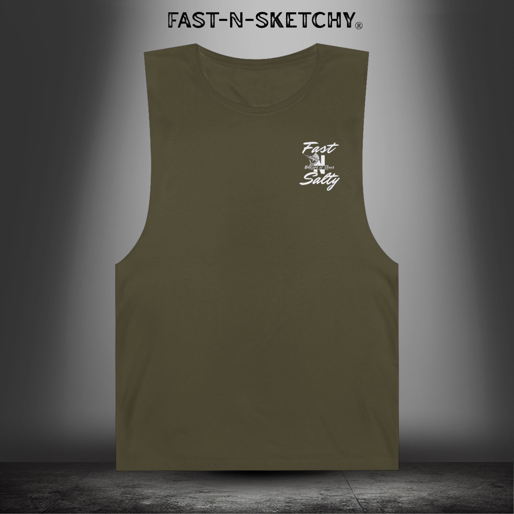 WE GREW HERE, YOU FLEW HERE, GO AWAY: Muscle Tank Top (Dark Colors)