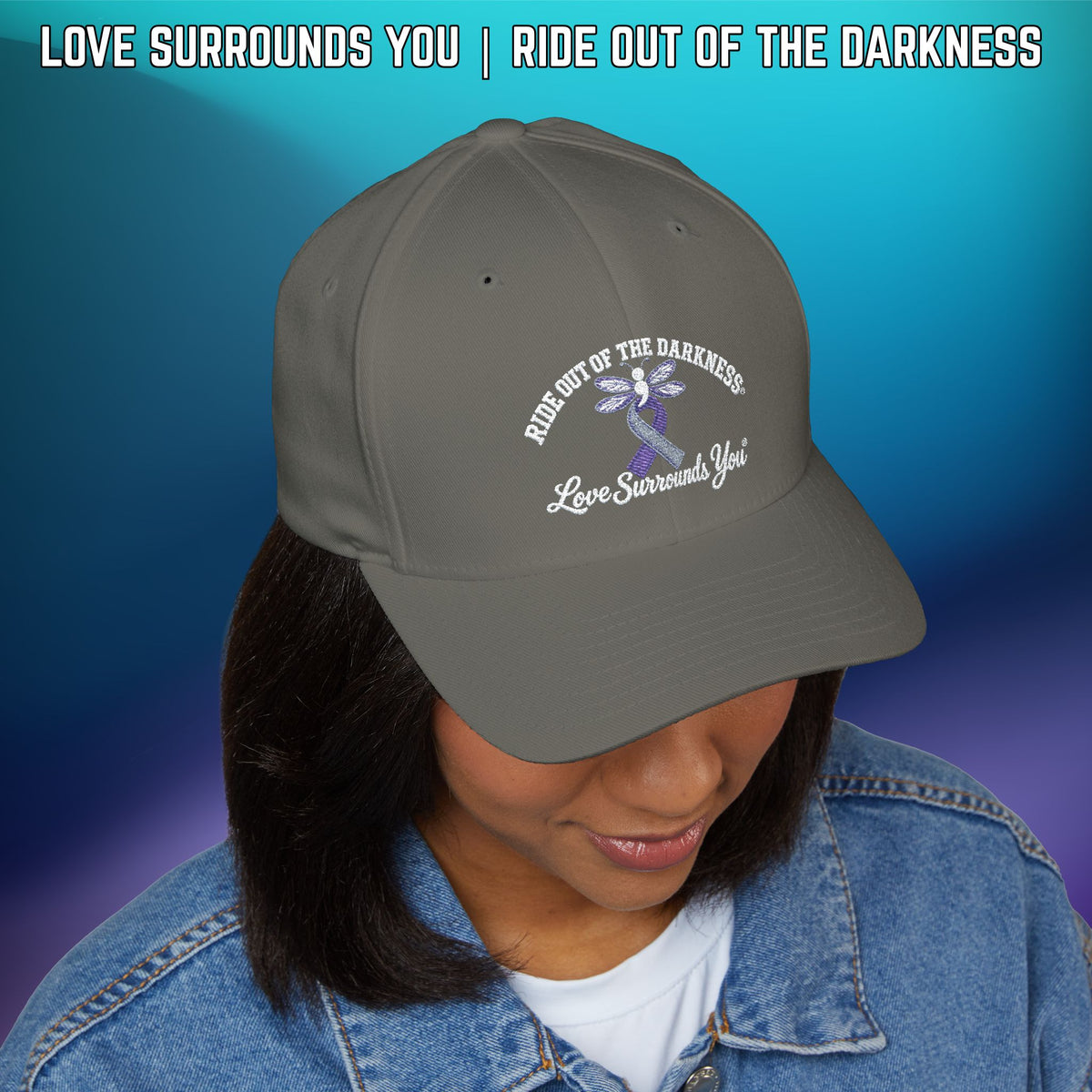 Suicide Awareness Ride Out of the Darkness Flexfit Hat - LSY