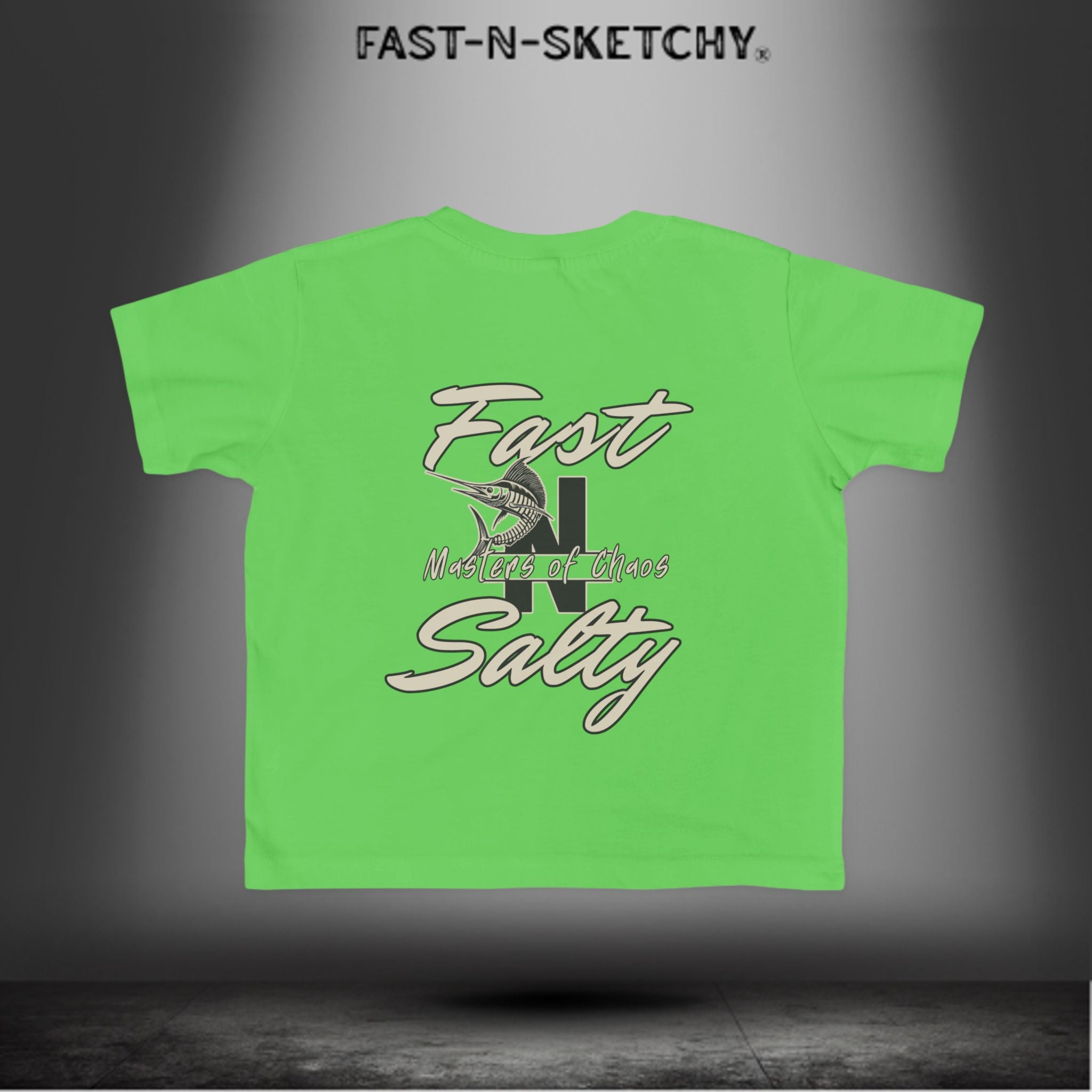 FAST-N-SALTY™ Catch Me If You Can – Marlin Toddler Tee | Fast Fins and Faster Feet.