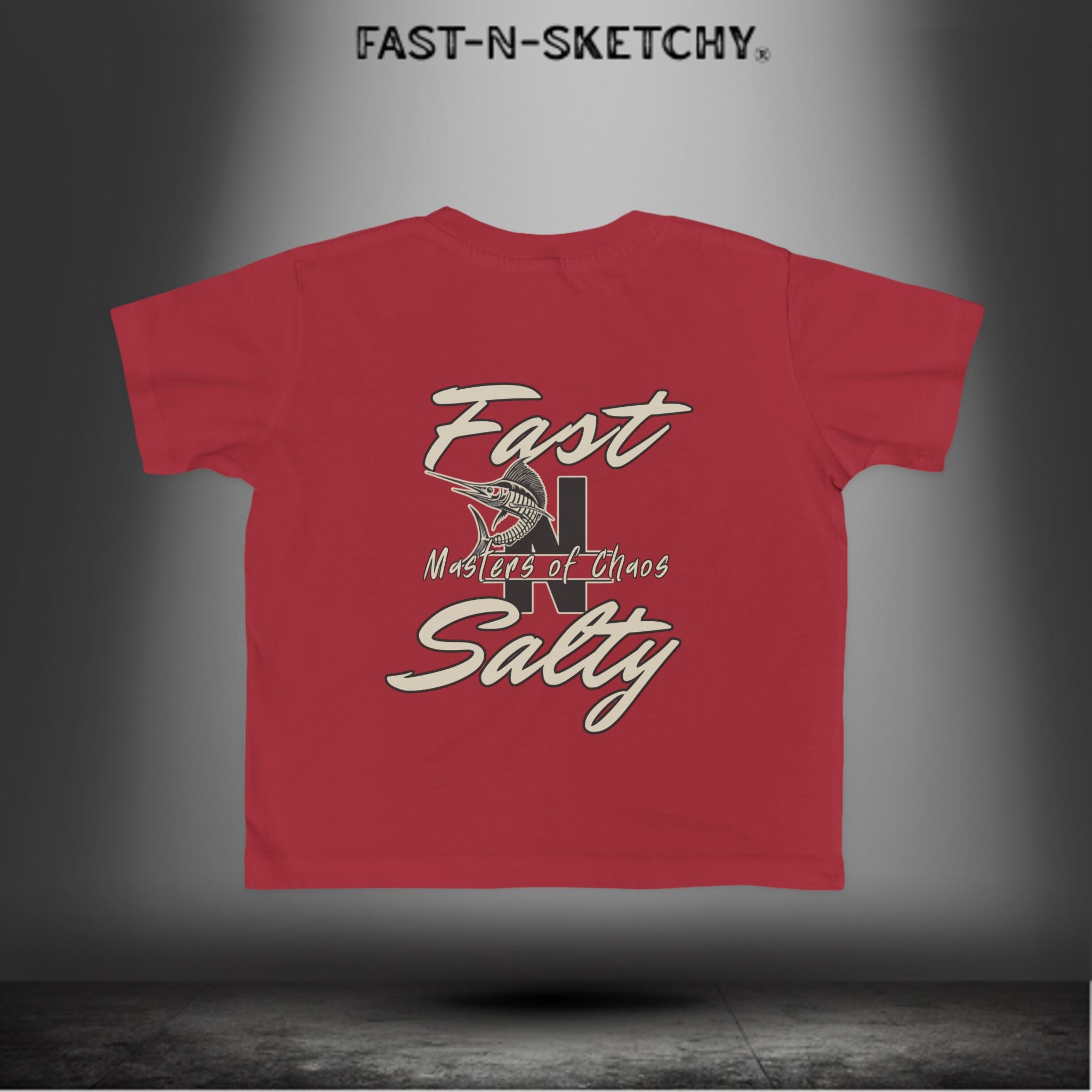 FAST-N-SALTY™ Catch Me If You Can – Marlin Toddler Tee | Fast Fins and Faster Feet.