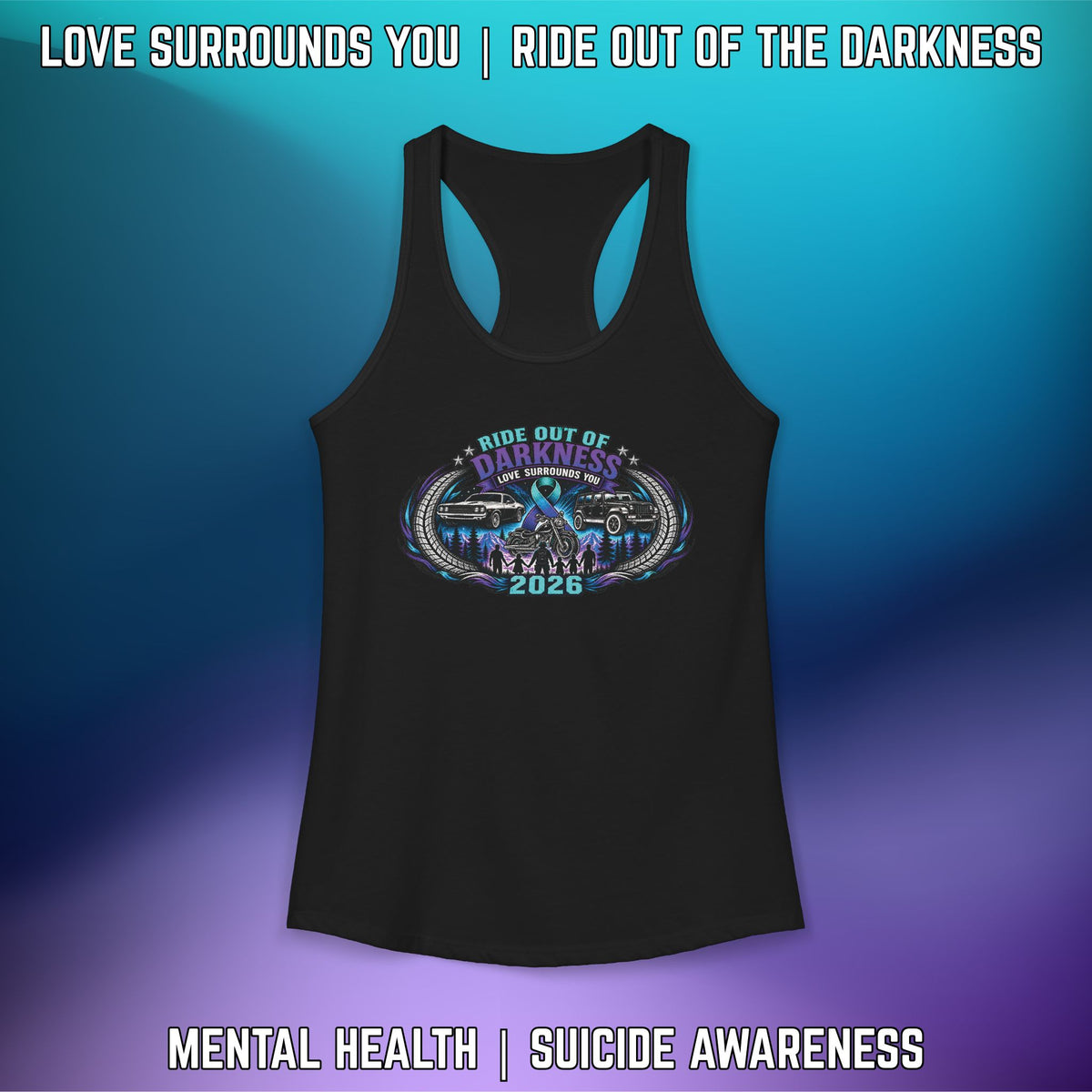 Ride Out of the Darkness 2026 Women's Racerback Tank - LSY