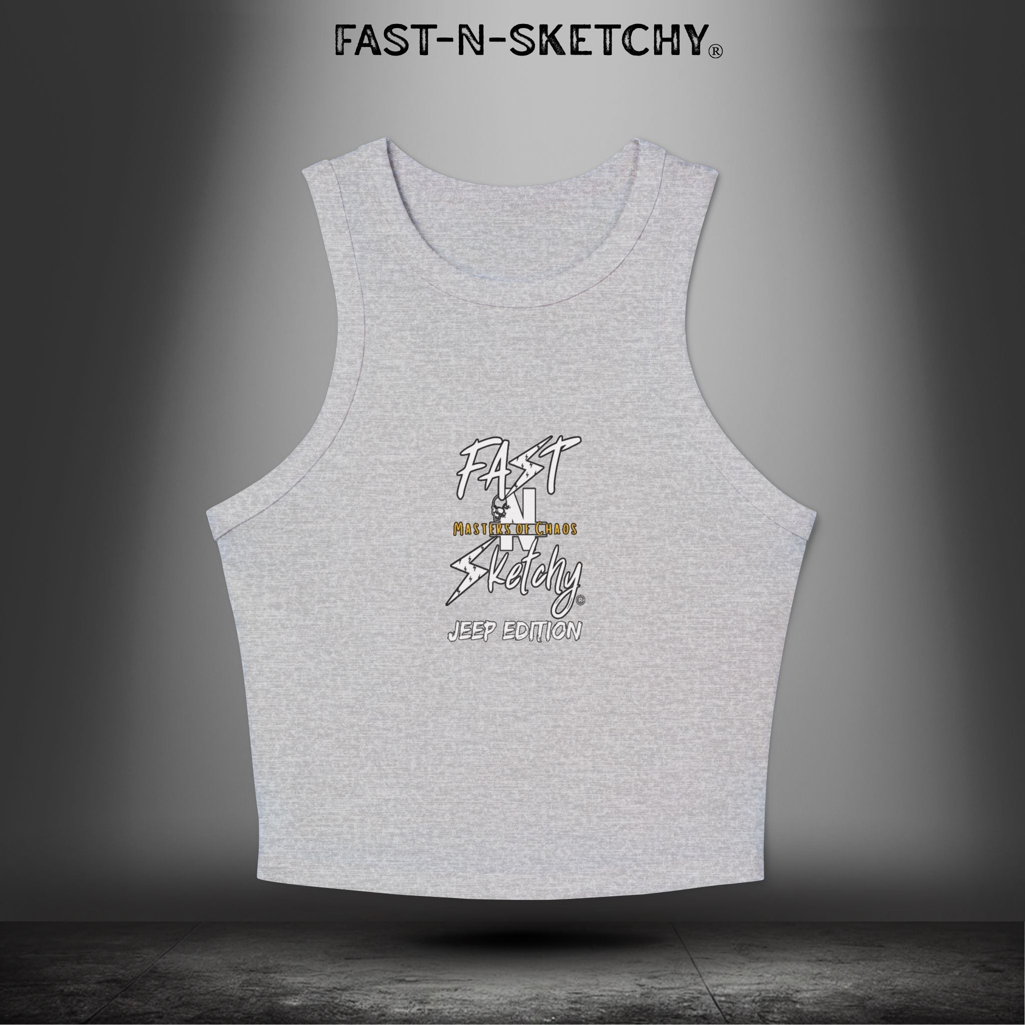 JEEP EDITION: WAVE DAMNIT created by Holly - Micro Rib Racer Tank Top