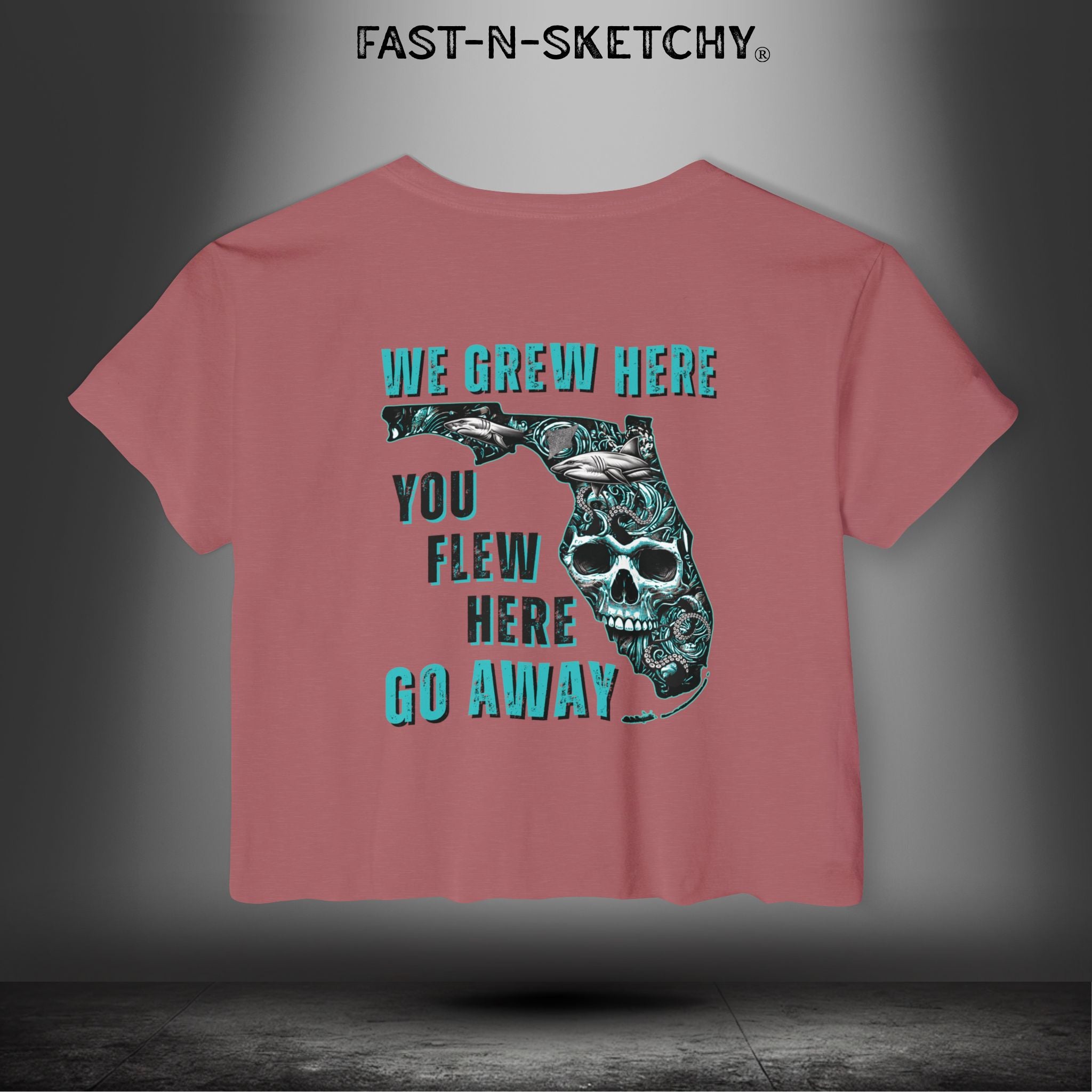 WE GREW HERE, YOU FLEW HERE, GO AWAY: Crop Top Light-Weight