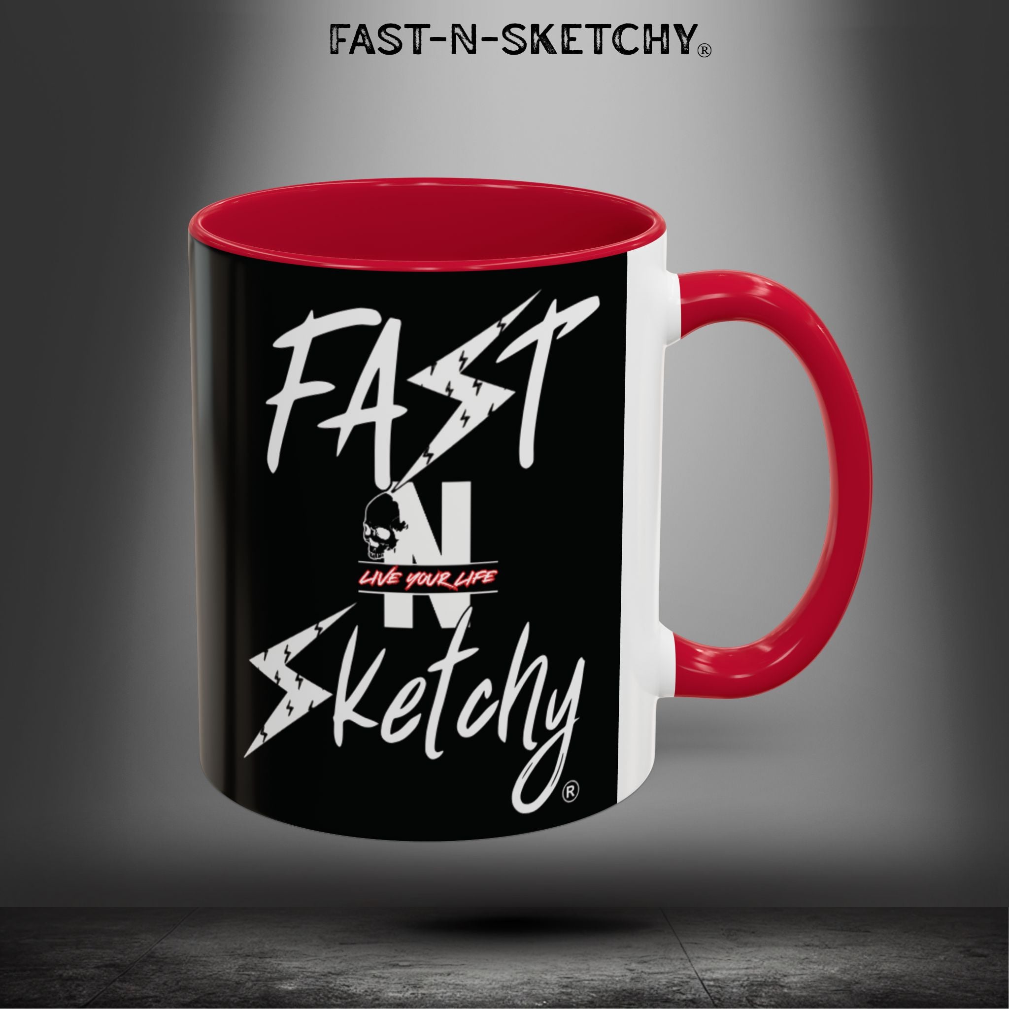 Mugs - MOST HUMANS ARE ALIVE BUT NEVER LIVE - FAST-N-SKETCHY®