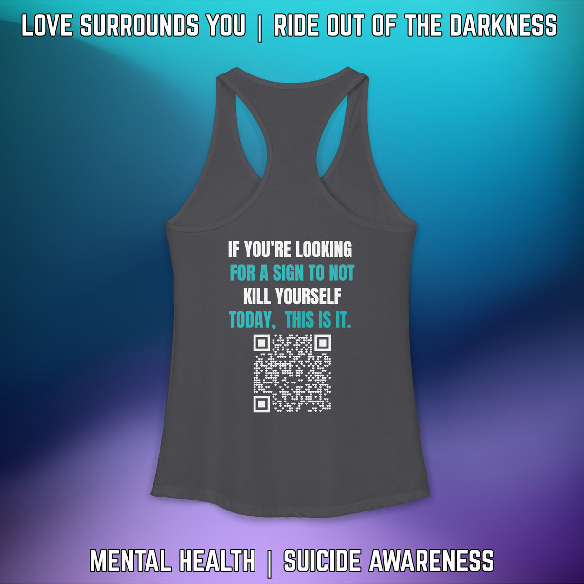 If You're Looking for a Sign.... QR Code Women's Ideal Racerback Tank - LSY