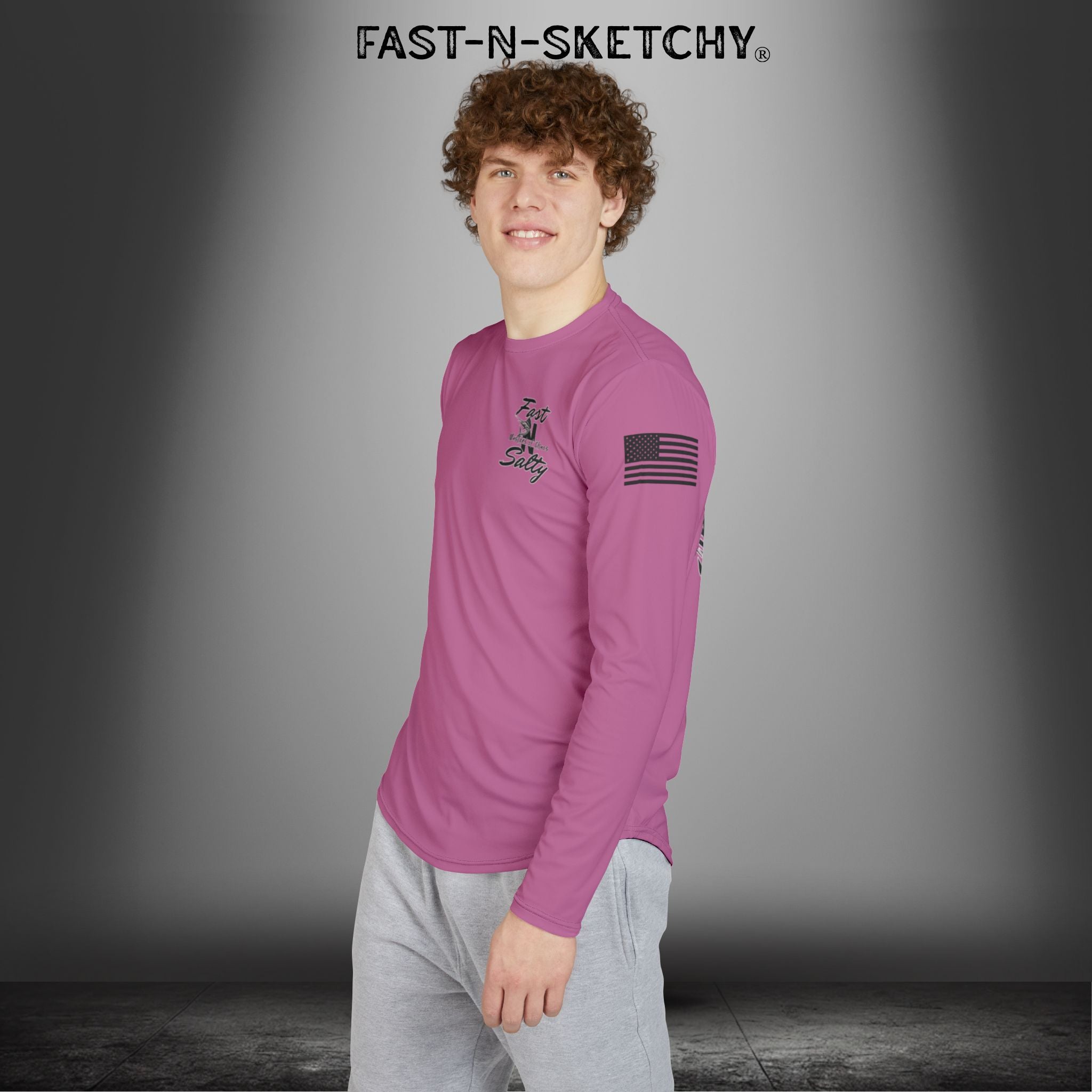 Fast-N-Salty UV Protection Long Sleeve Shirt - (Pink) Perfect for Outdoor Adventures and Fishing