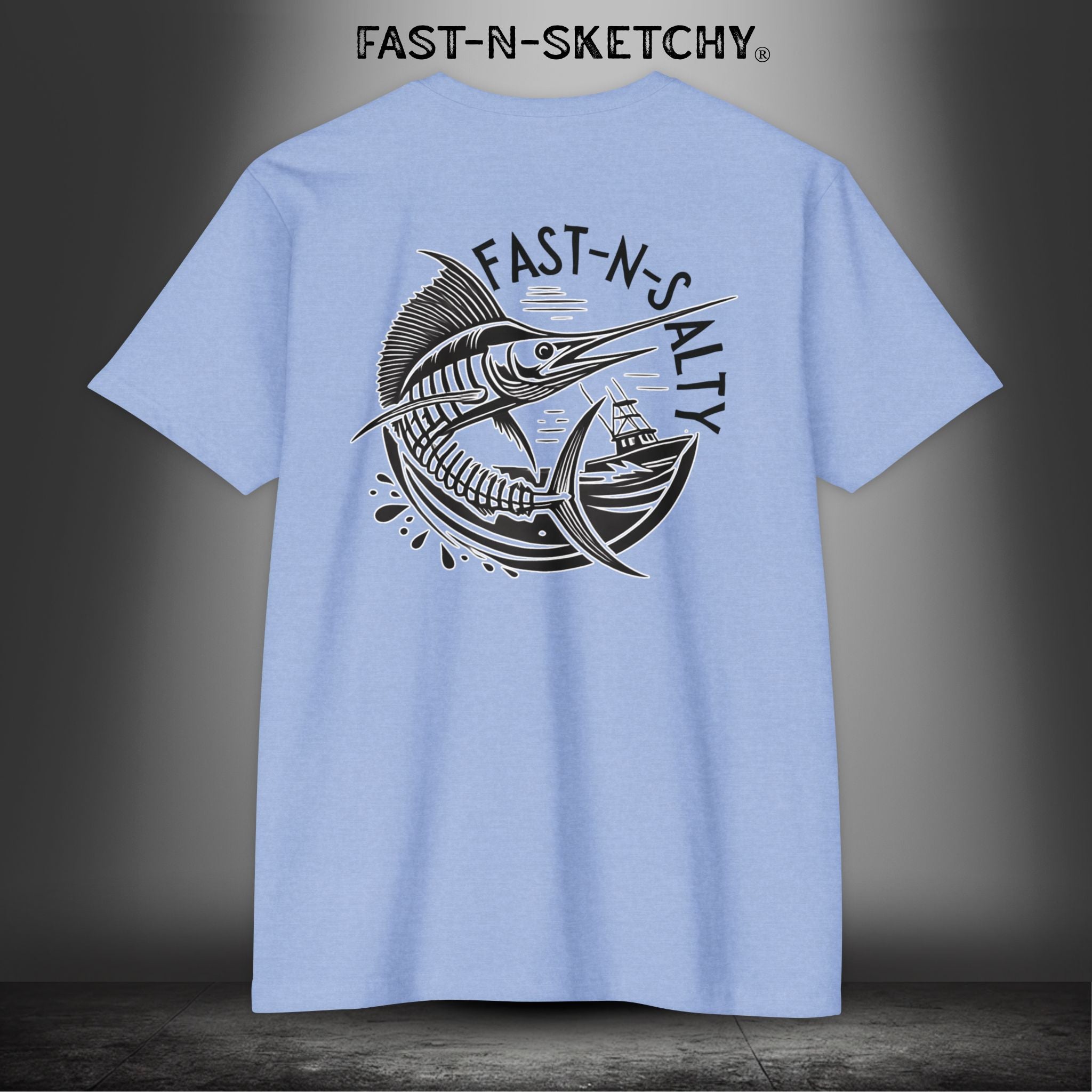 Fast-n-Salty Circle Logo (Black Logo) - T-Shirt Next Level 6210