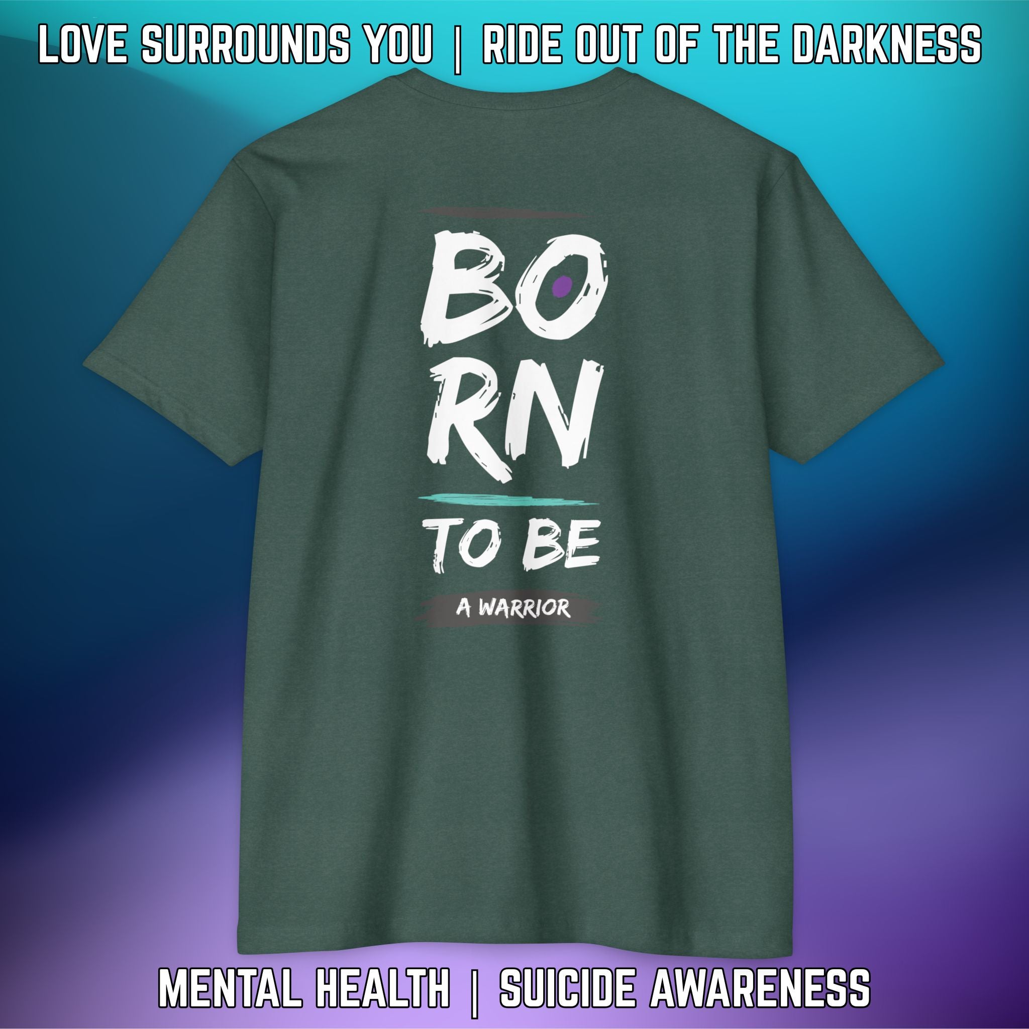 BORN TO BE A WARRIOR: T-Shirt Next Level 6210 - LSY