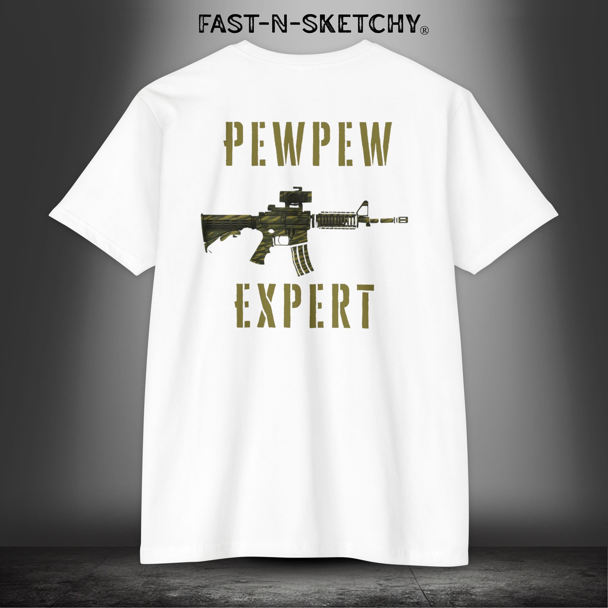 PewPew Expert: Military Edition Premium Fitted Tee