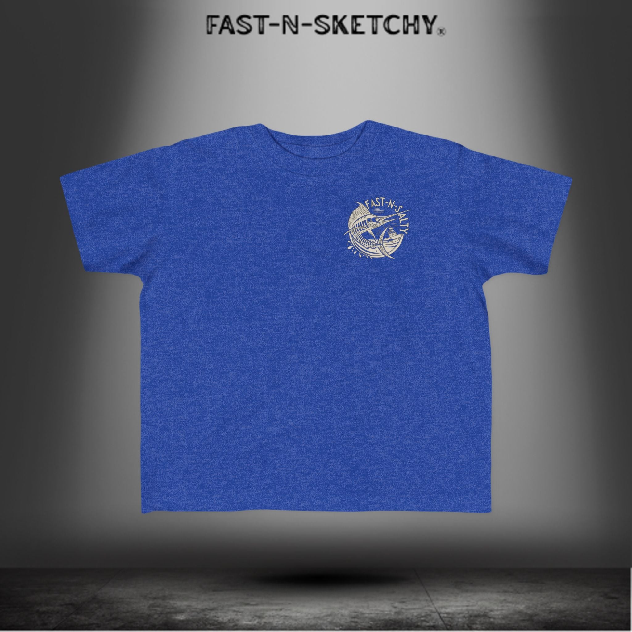 FAST-N-SALTY™ Catch Me If You Can – Marlin Toddler Tee | Fast Fins and Faster Feet.