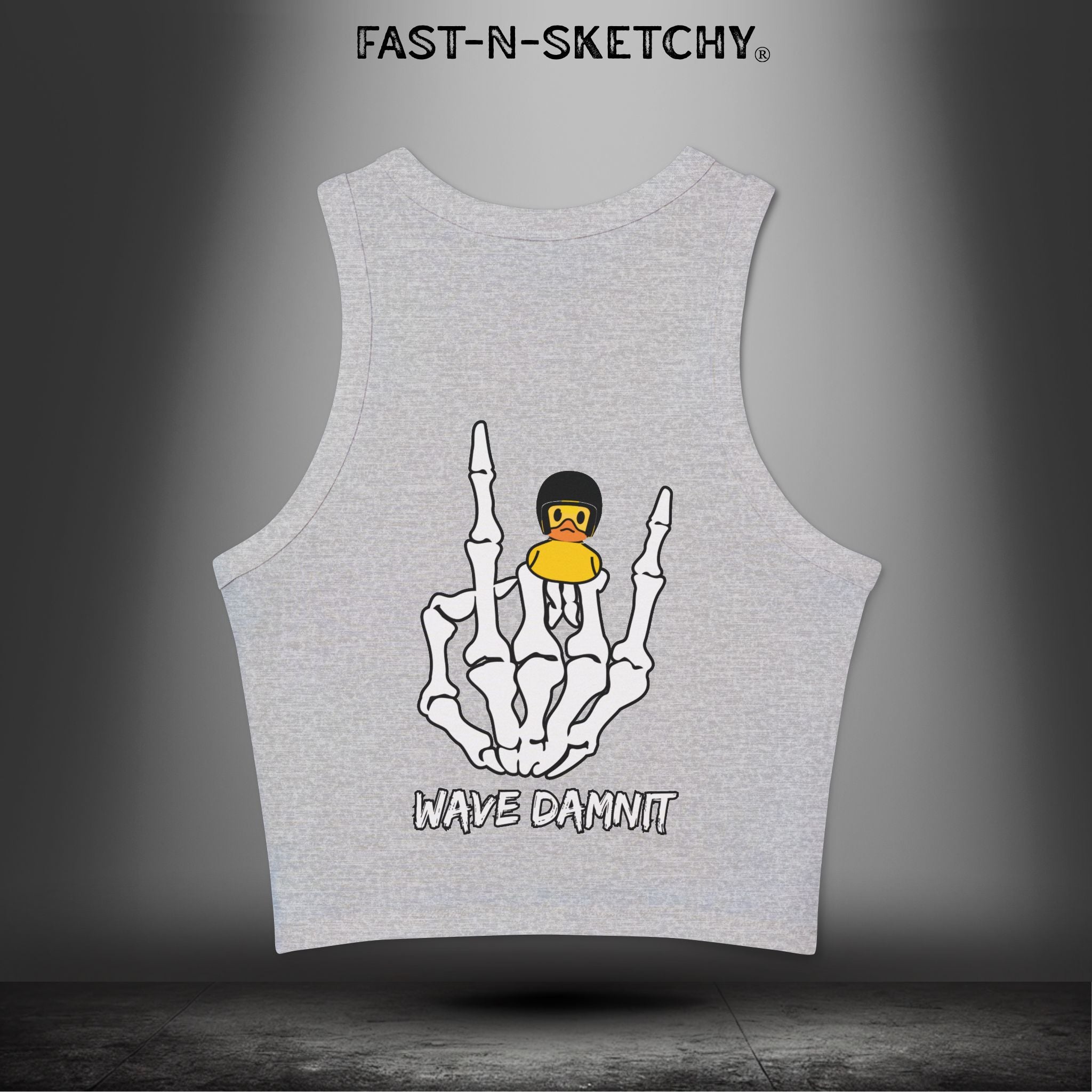 JEEP EDITION: WAVE DAMNIT created by Holly - Micro Rib Racer Tank Top