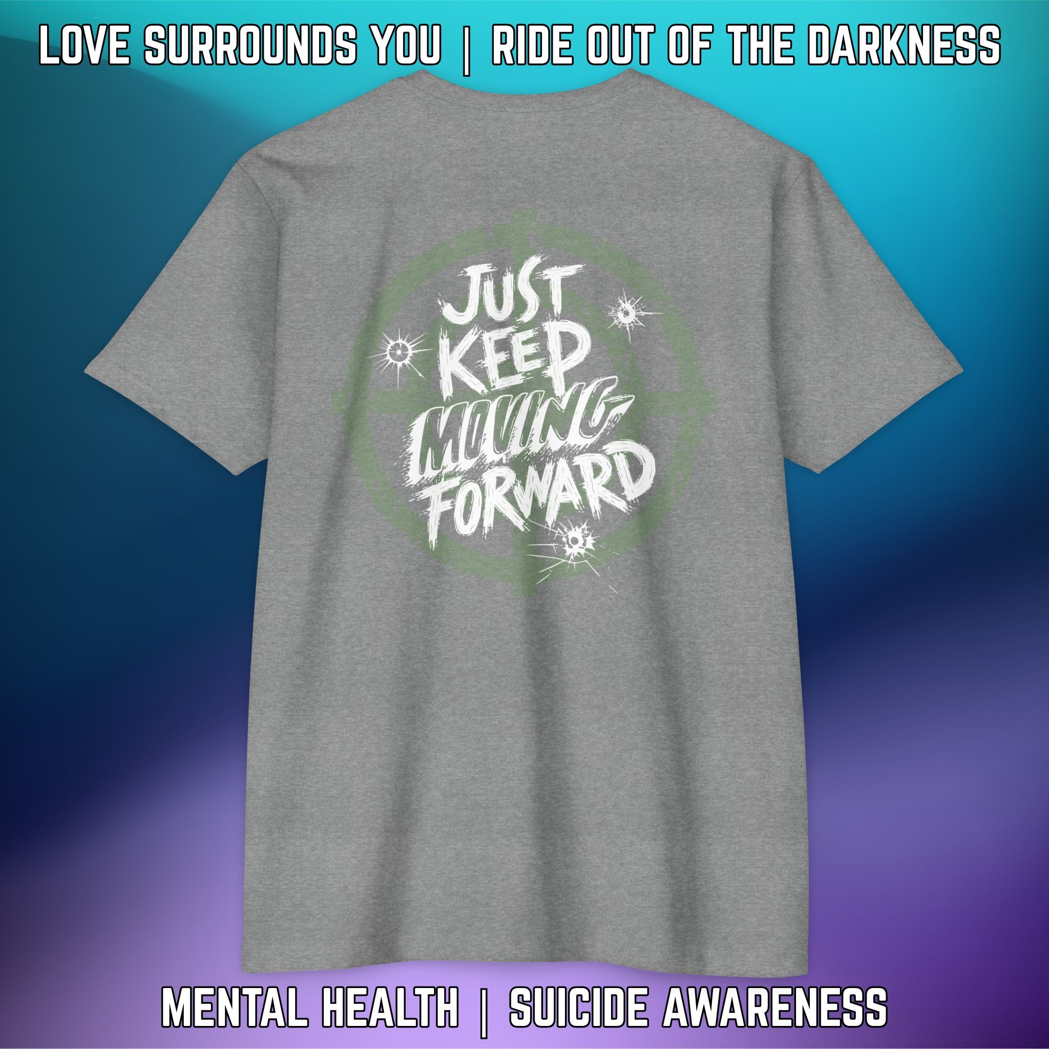 JUST KEEP MOVING FORWARD: T-Shirt Next Level 6210 - LSY