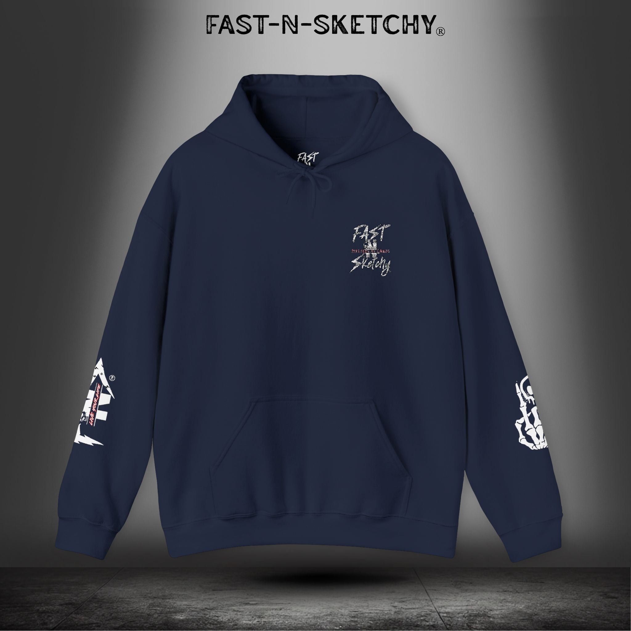 MOST HUMANS ARE ALIVE BUT NEVER LIVE - Heavy Blend Hoodie FAST-N-SKETCHY®