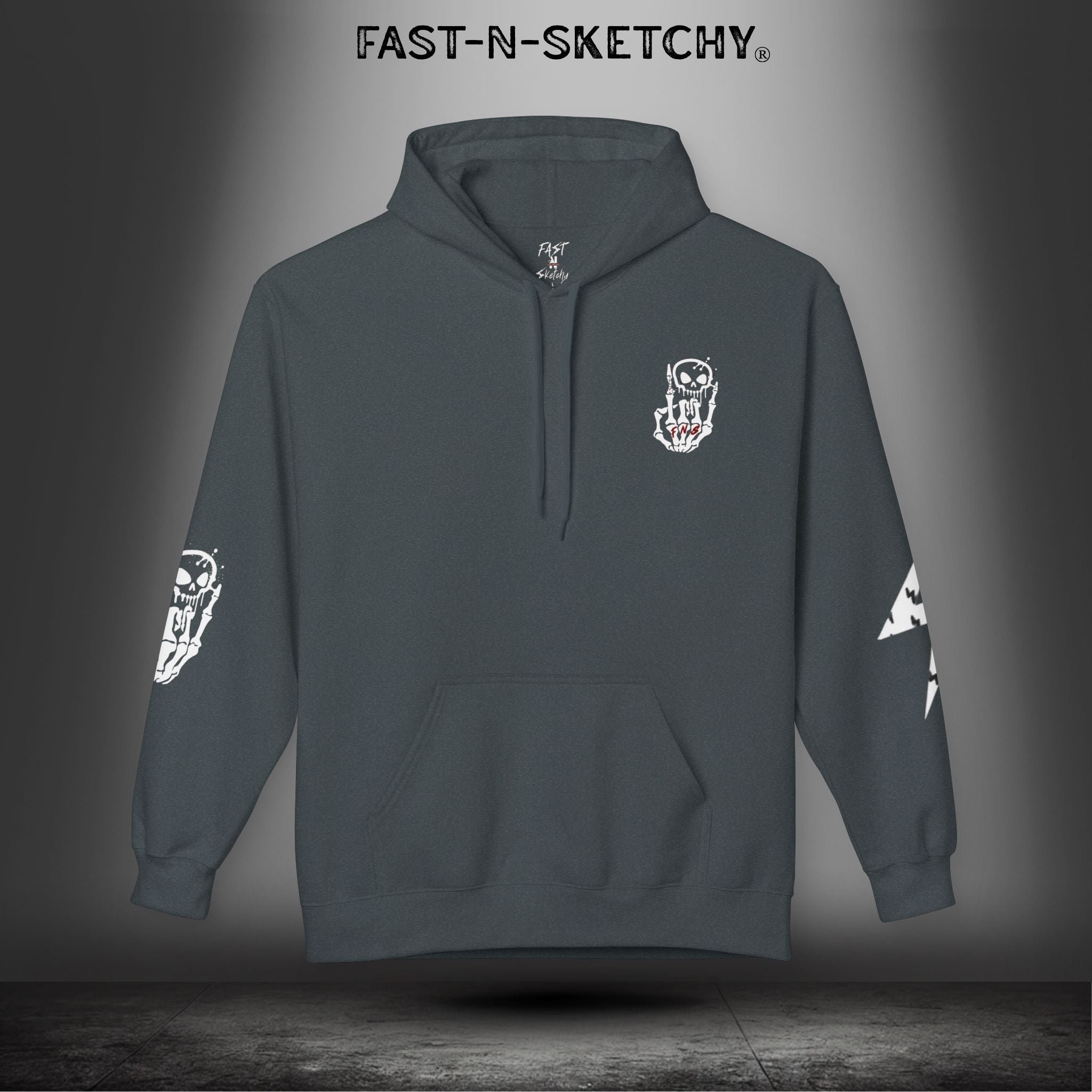 FAST-N-SKETCHY®: Fleece Hoodie 80/20 Blend (Dark Colors)