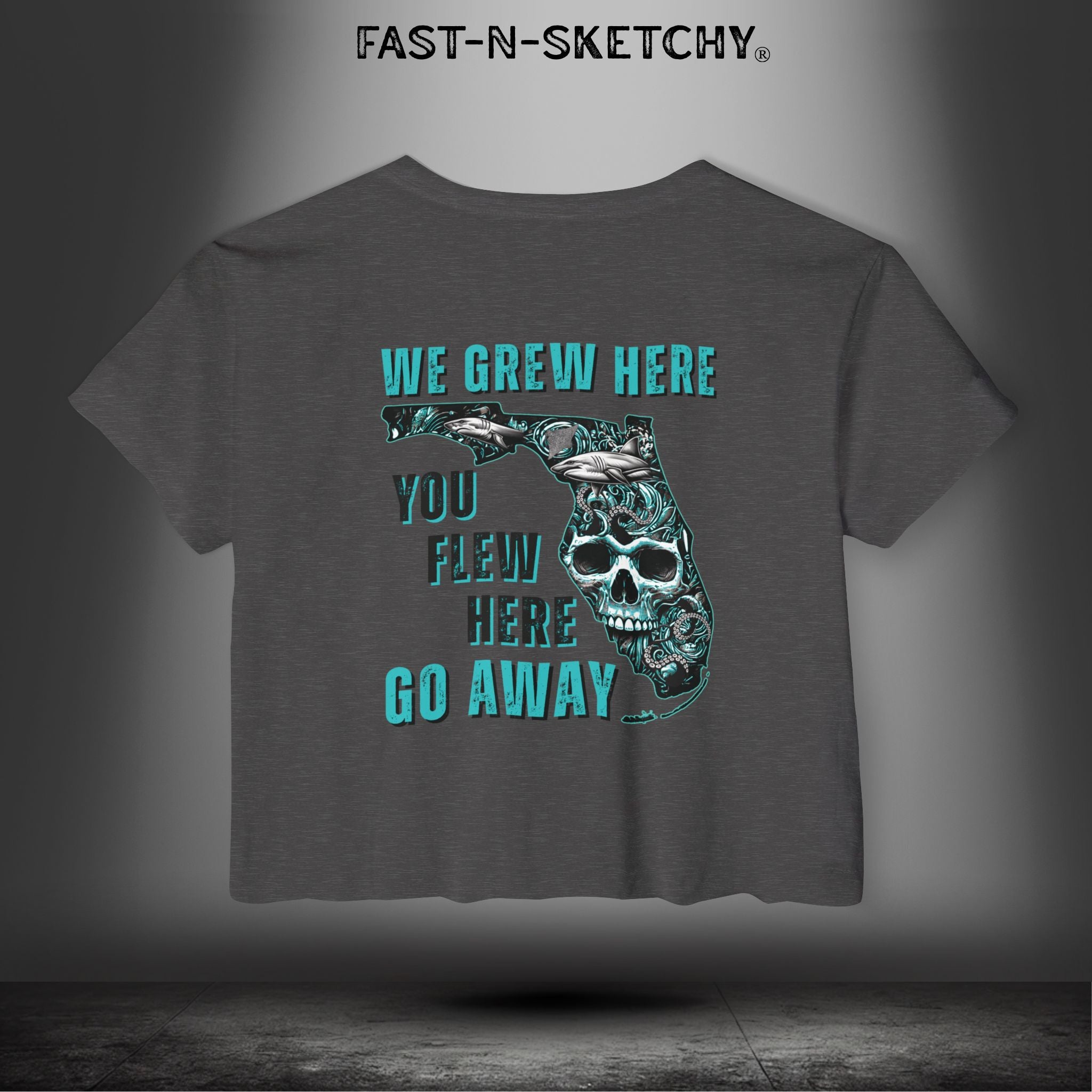 WE GREW HERE, YOU FLEW HERE, GO AWAY: Crop Top Light-Weight