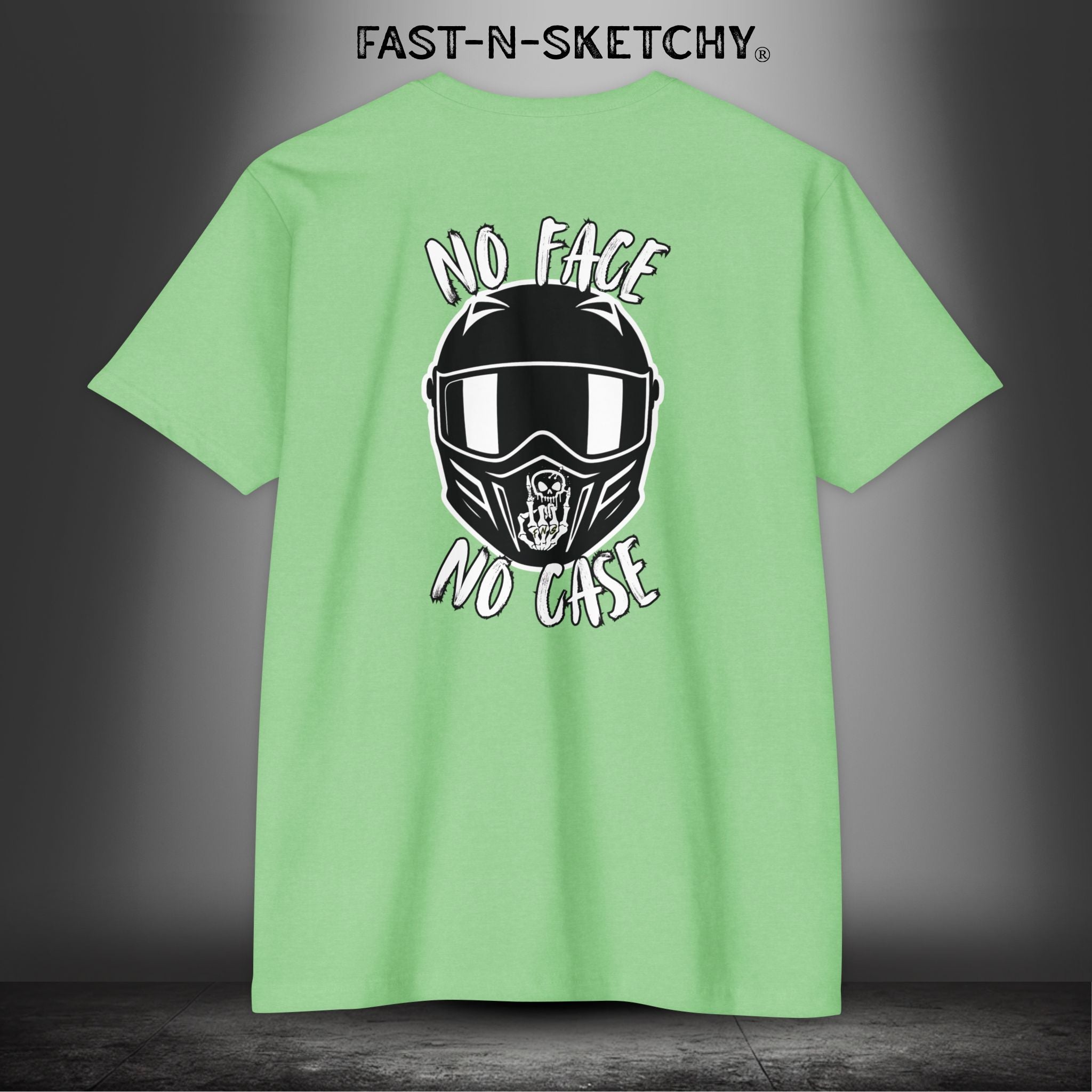 No Face, No Case: Biker Edition Premium Fitted Tee (Colors)