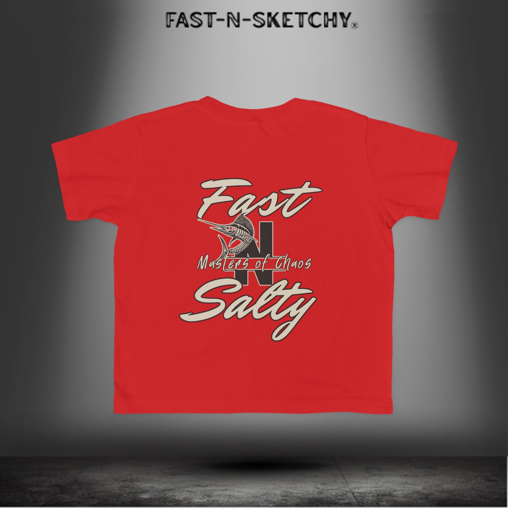 FAST-N-SALTY™ Catch Me If You Can – Marlin Toddler Tee | Fast Fins and Faster Feet.