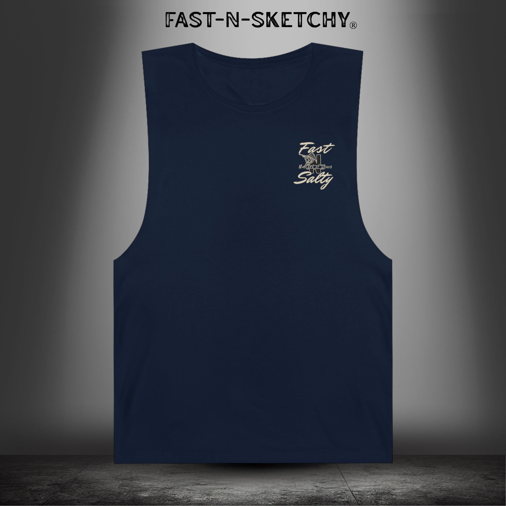 FAST-N-SALTY™ If It Swells, Ride It Surf - Vintage Wave Graphic Muscle Tank