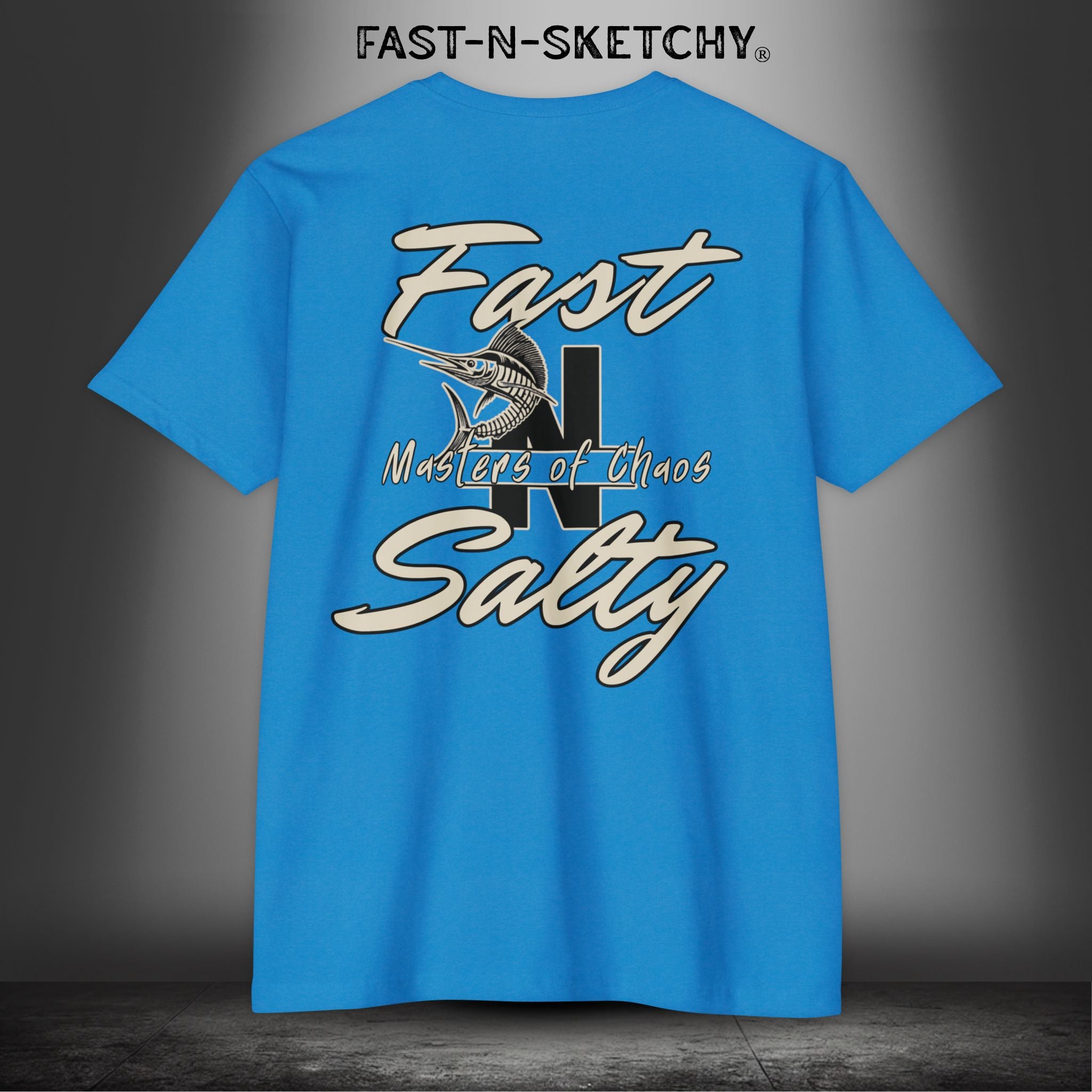 Fast-N-Salty: Masters of Chaos - T-Shirt Next Level (Tan Letters)
